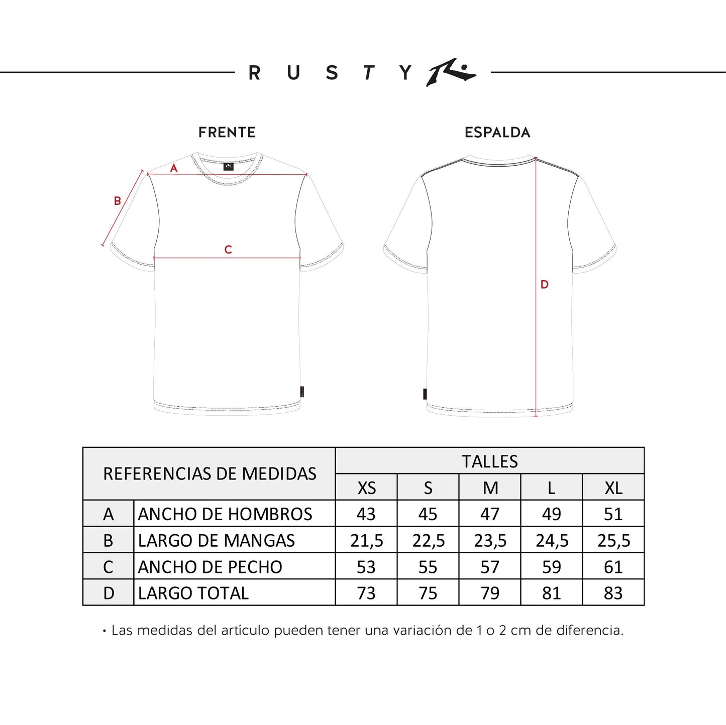 Remera Rusty Jetsetter Navy Blue