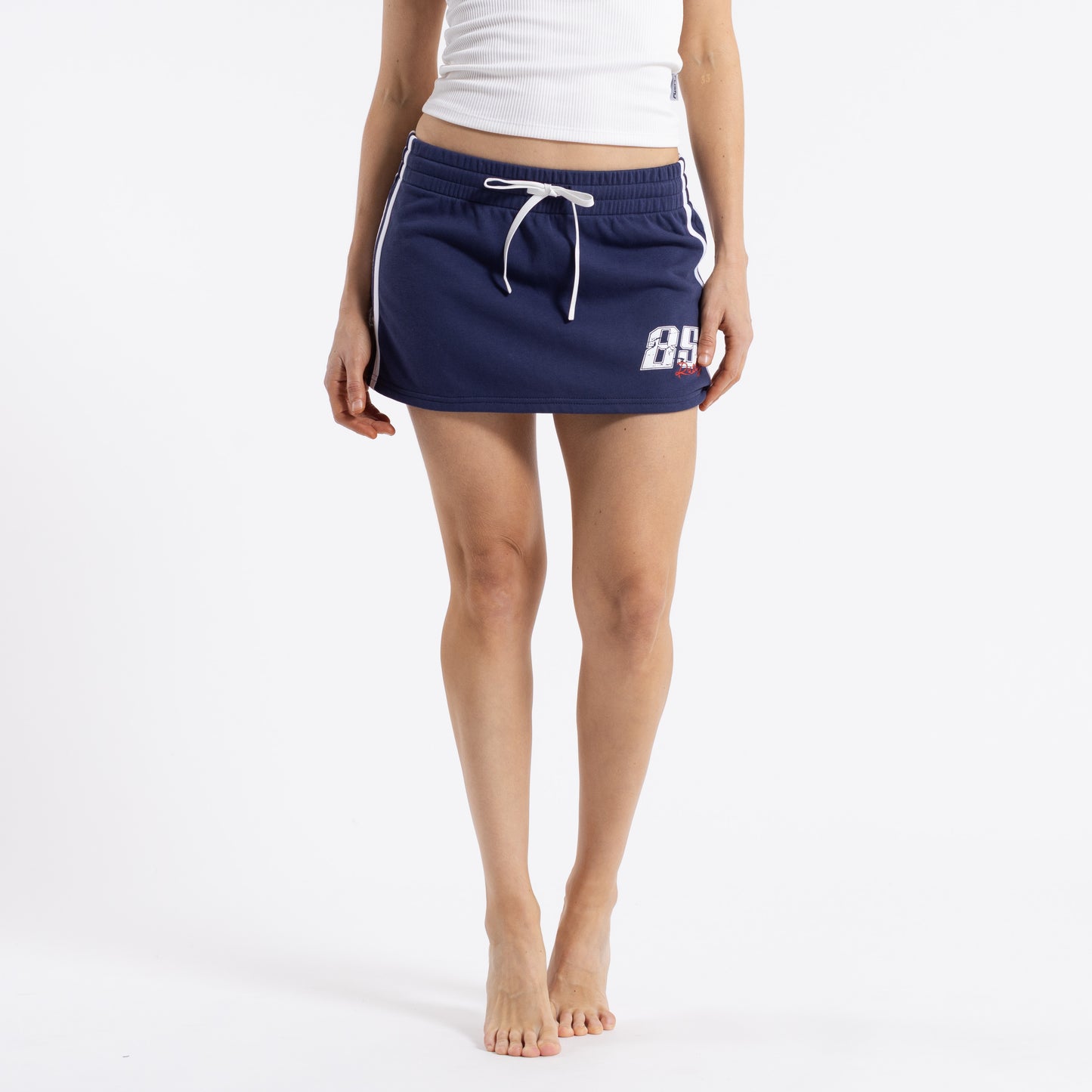 Pollera Rusty Le Jersey Low Rise Mini Skirt Ld Navy