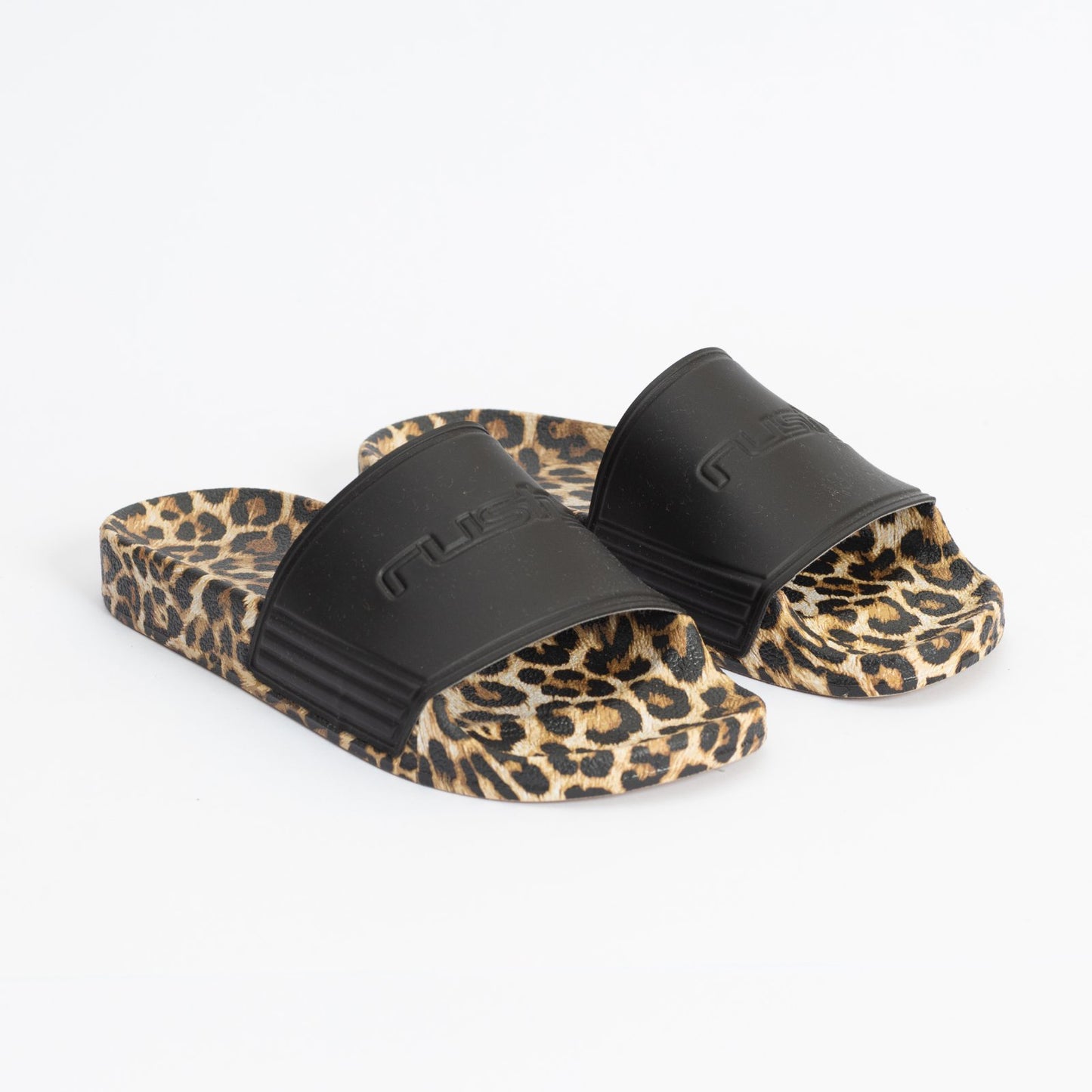 Ojotas Rusty Lennie Leopard Slide Ld Black