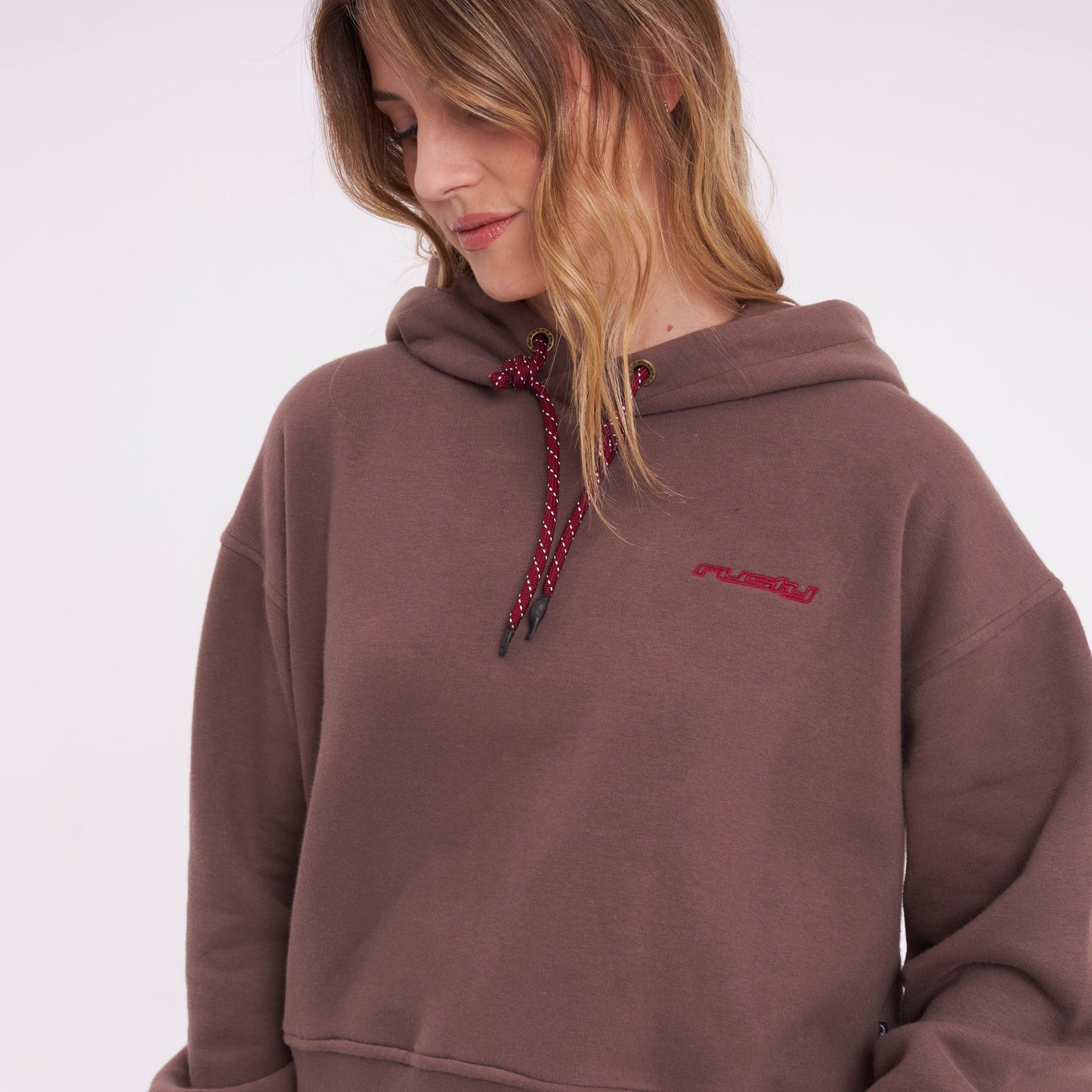 Canguro Rusty Little While Crop Hood Ld Chestnuit