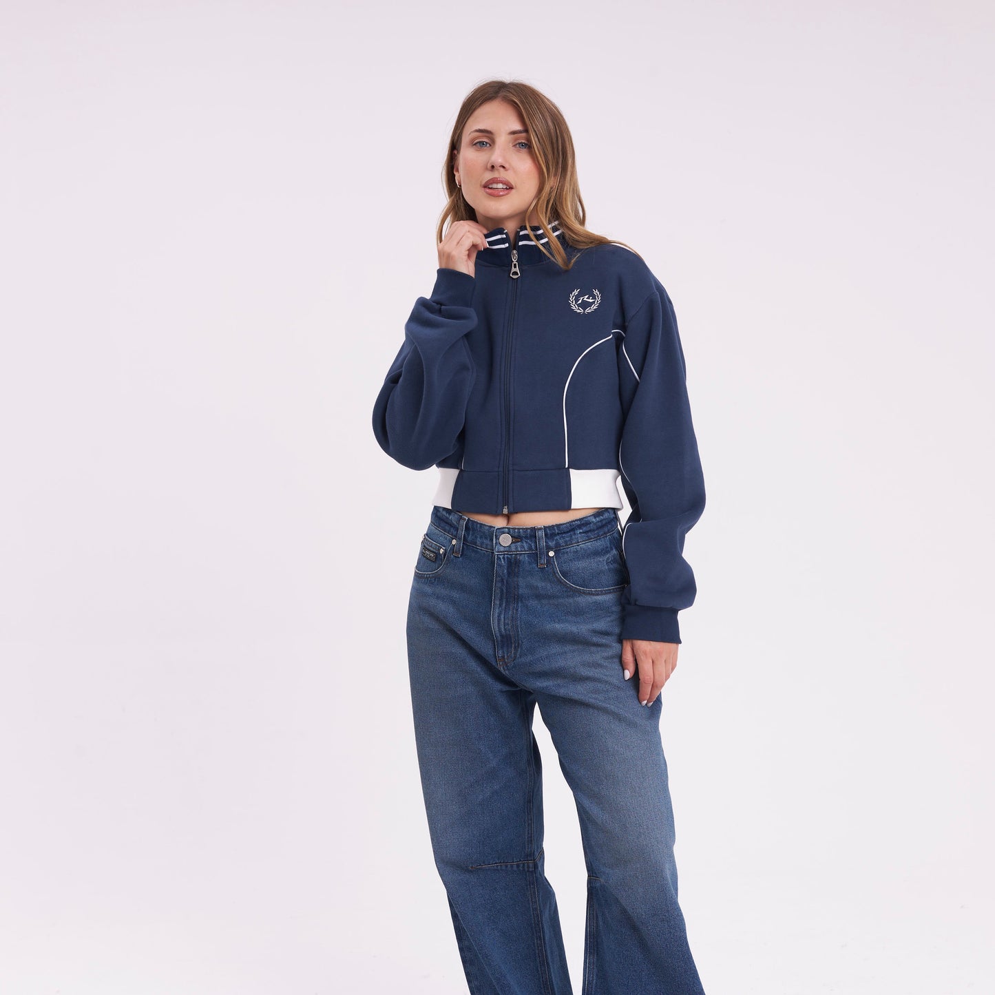 Campera Canguro Rusty Lover Track Zip Through Ld Navy