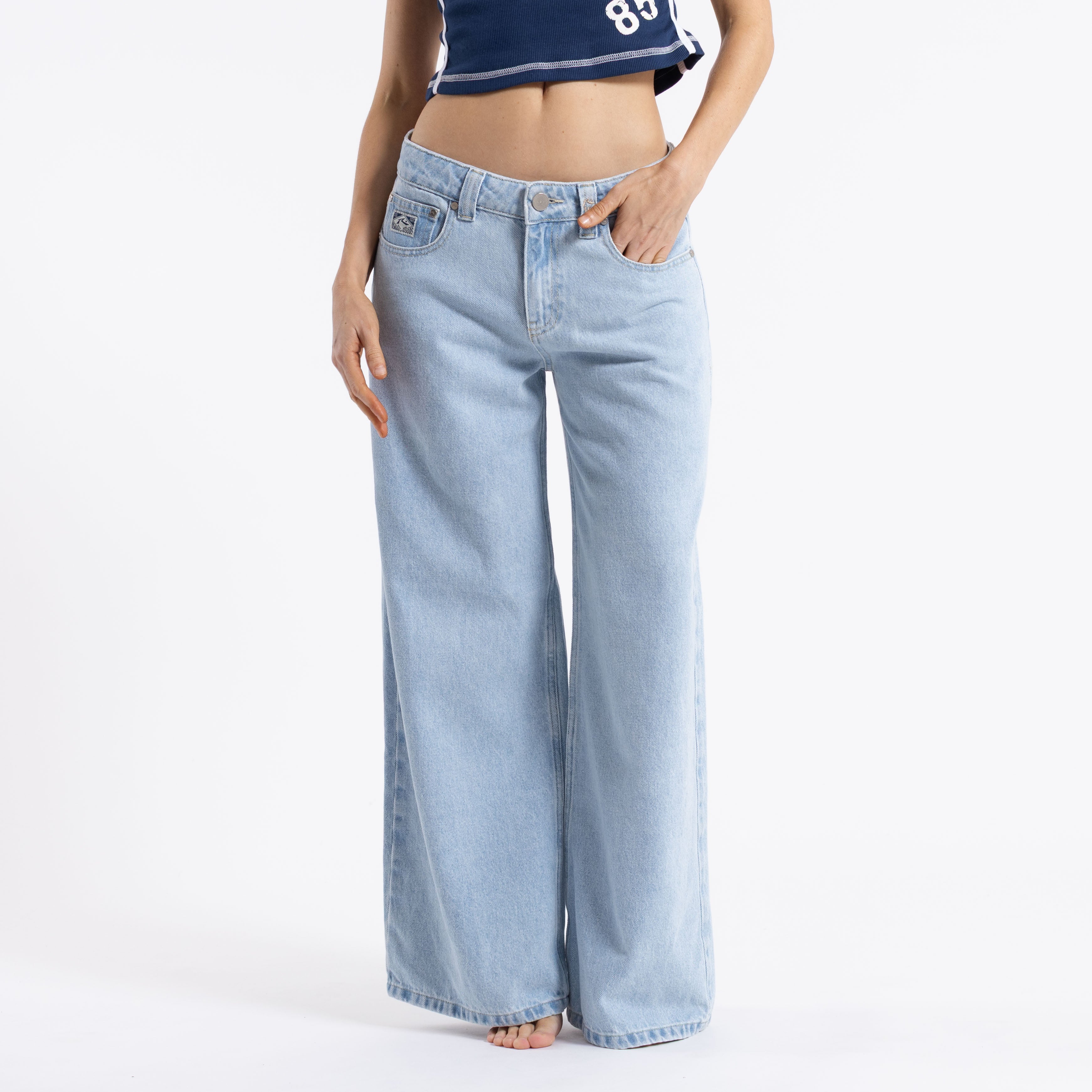 Jean Rusty Low Rise Super Wide Leg Jean Ld Sky Blue