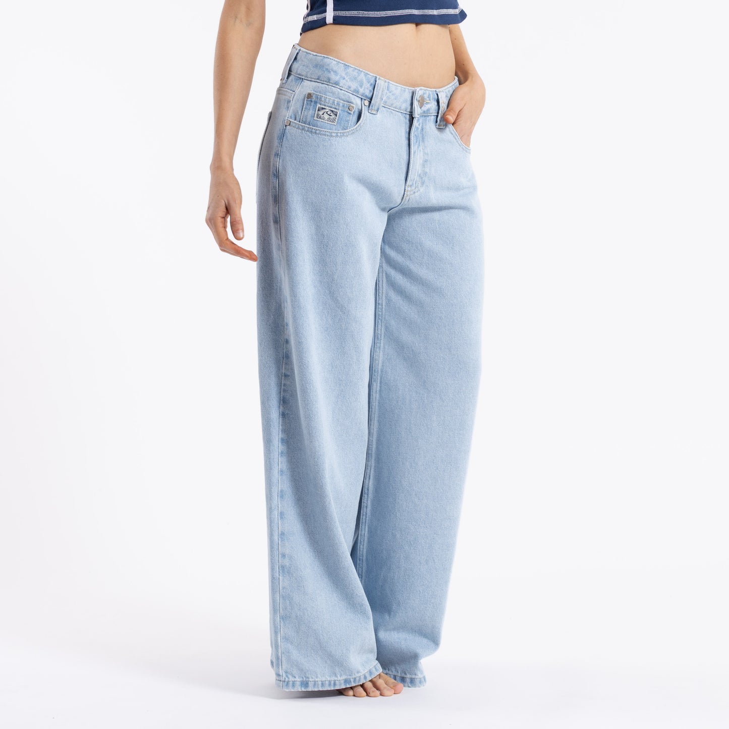Jean Rusty Low Rise Super Wide Leg Jean Ld Sky Blue