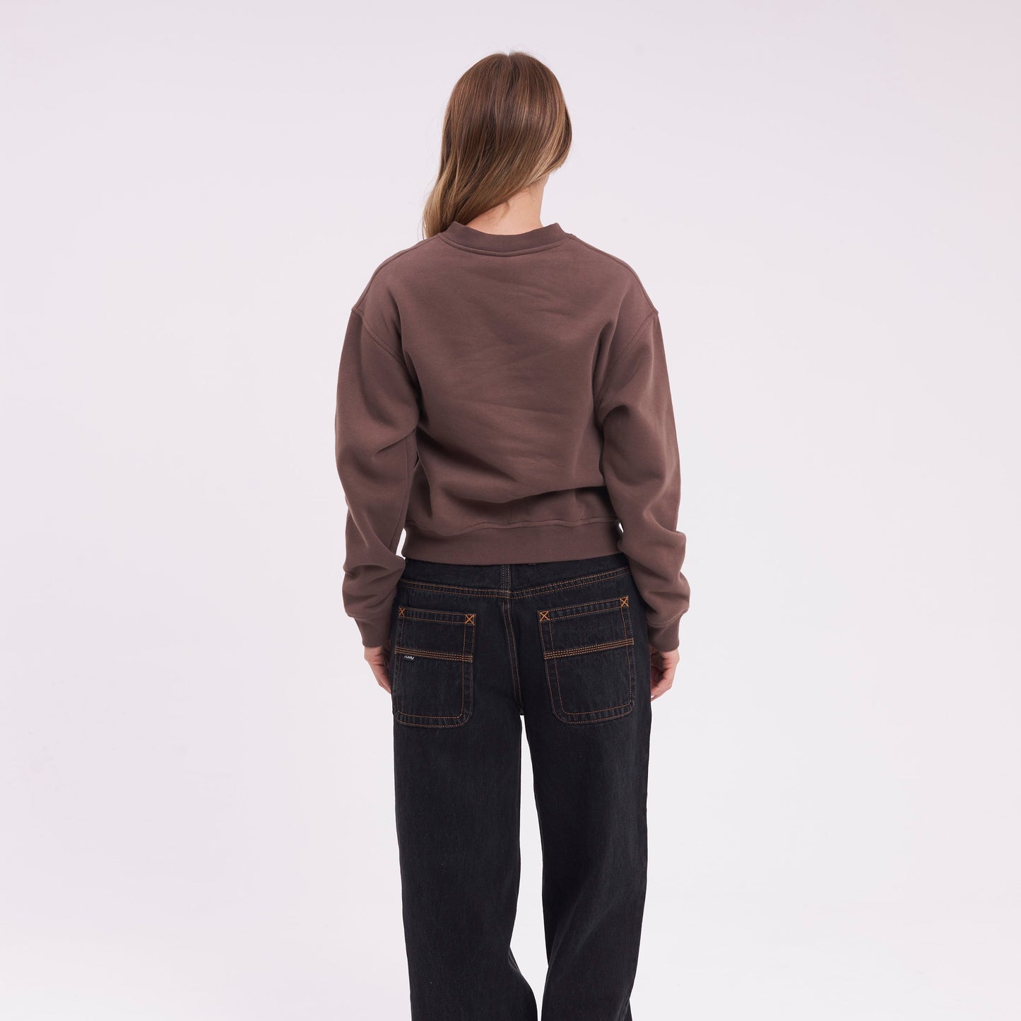 Buzo Rusty Magic Relaxed Crew Ld Chestnuit