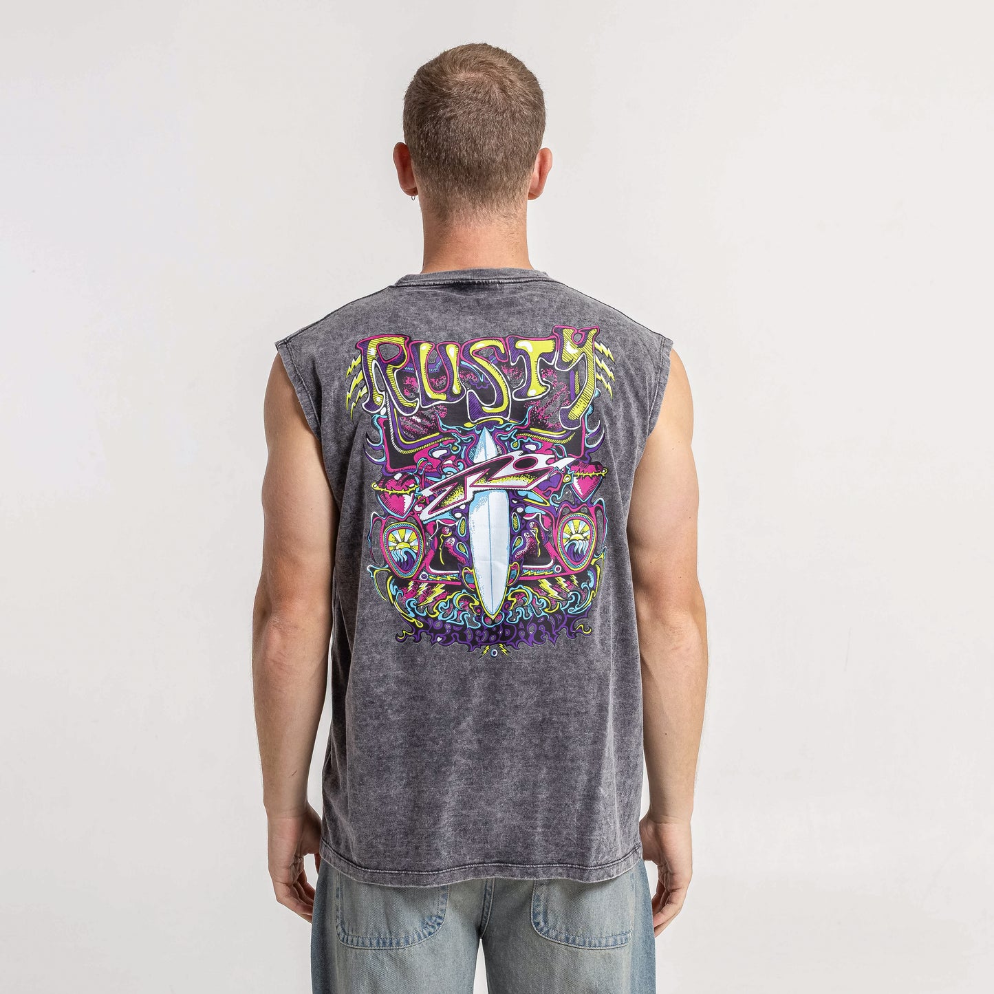 Musculosa Rusty Surf Frames Muscle Process Black
