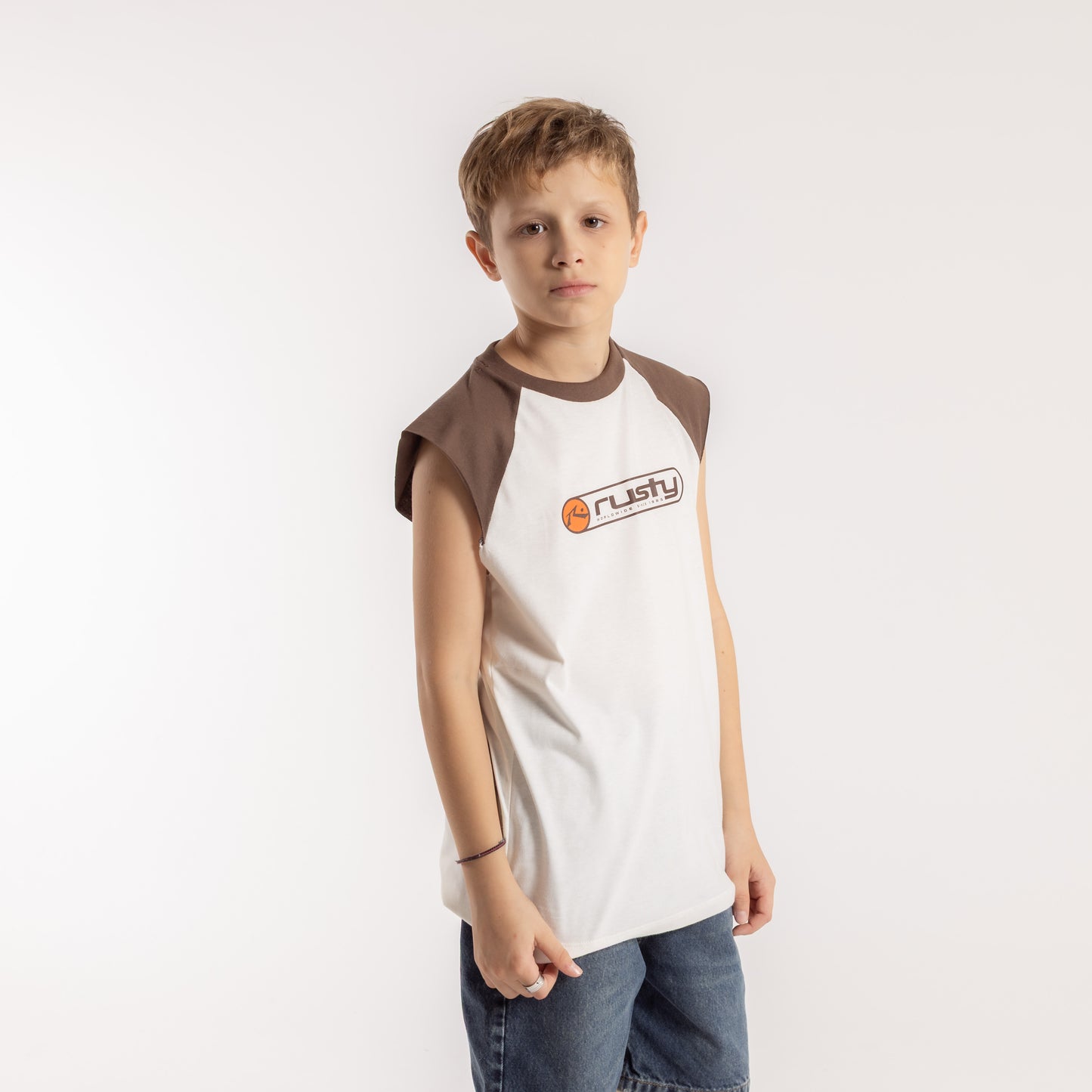 Musculosa Rusty Swagan New Muscle Jr Ecru/Pinecone