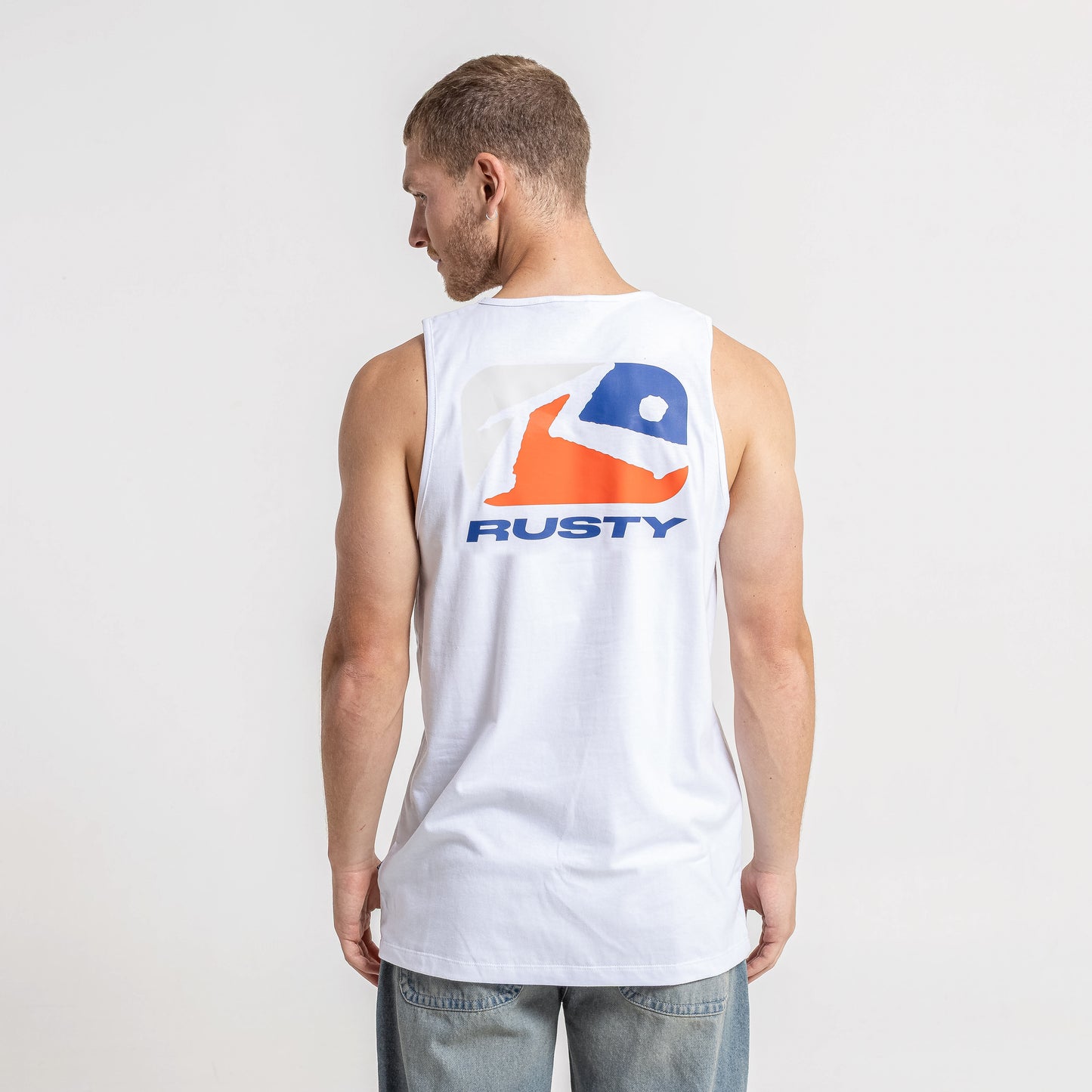 Musculosa Rusty Phenom 3 Tank White