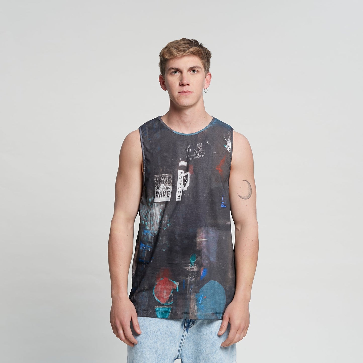 Musculosa Rusty Slave To The Wave Tank Fullprint