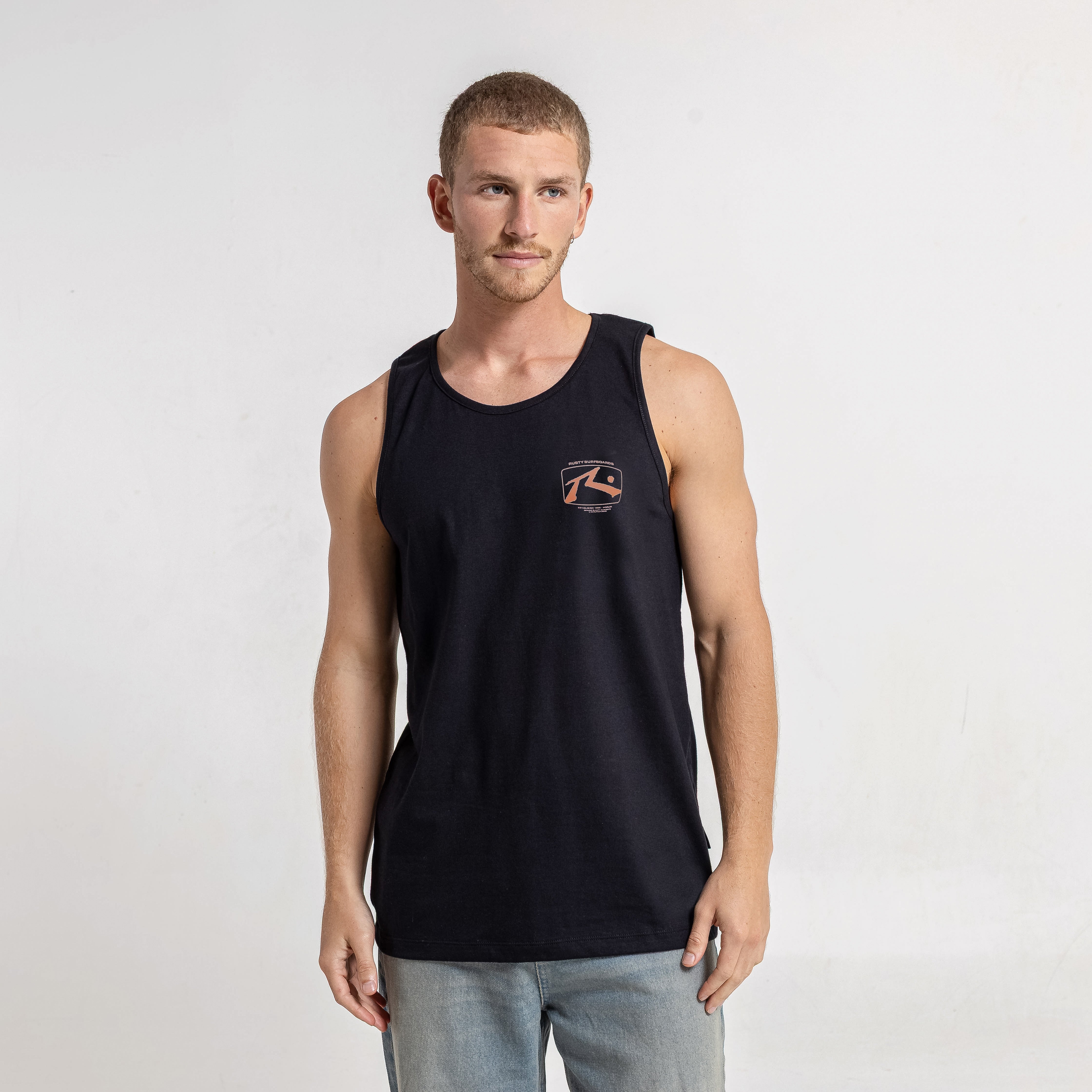 Musculosa Rusty Surf Night Tank Black