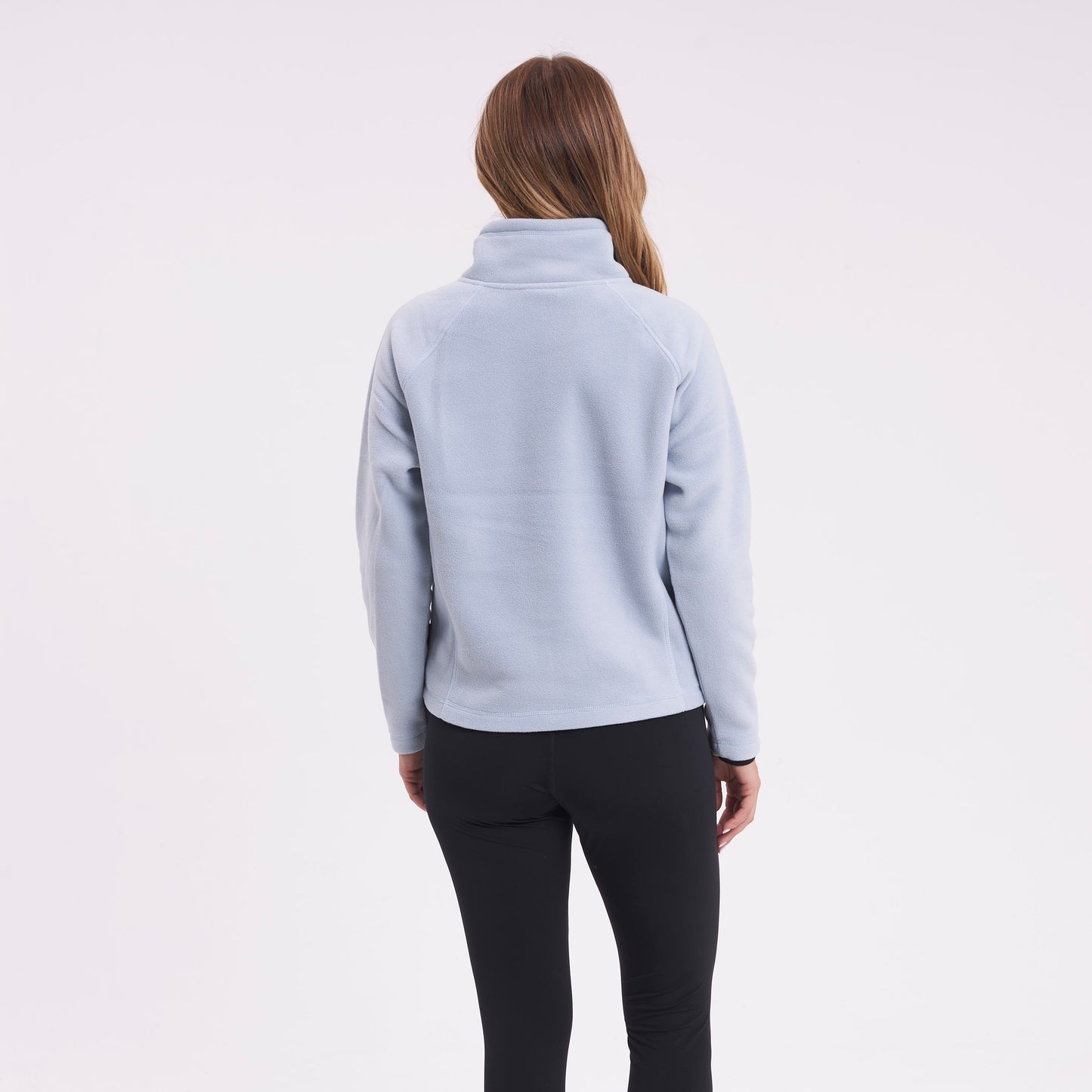 Polar Rusty Mystic Half Zip Neck Polar Fleece Ld Grey Ice