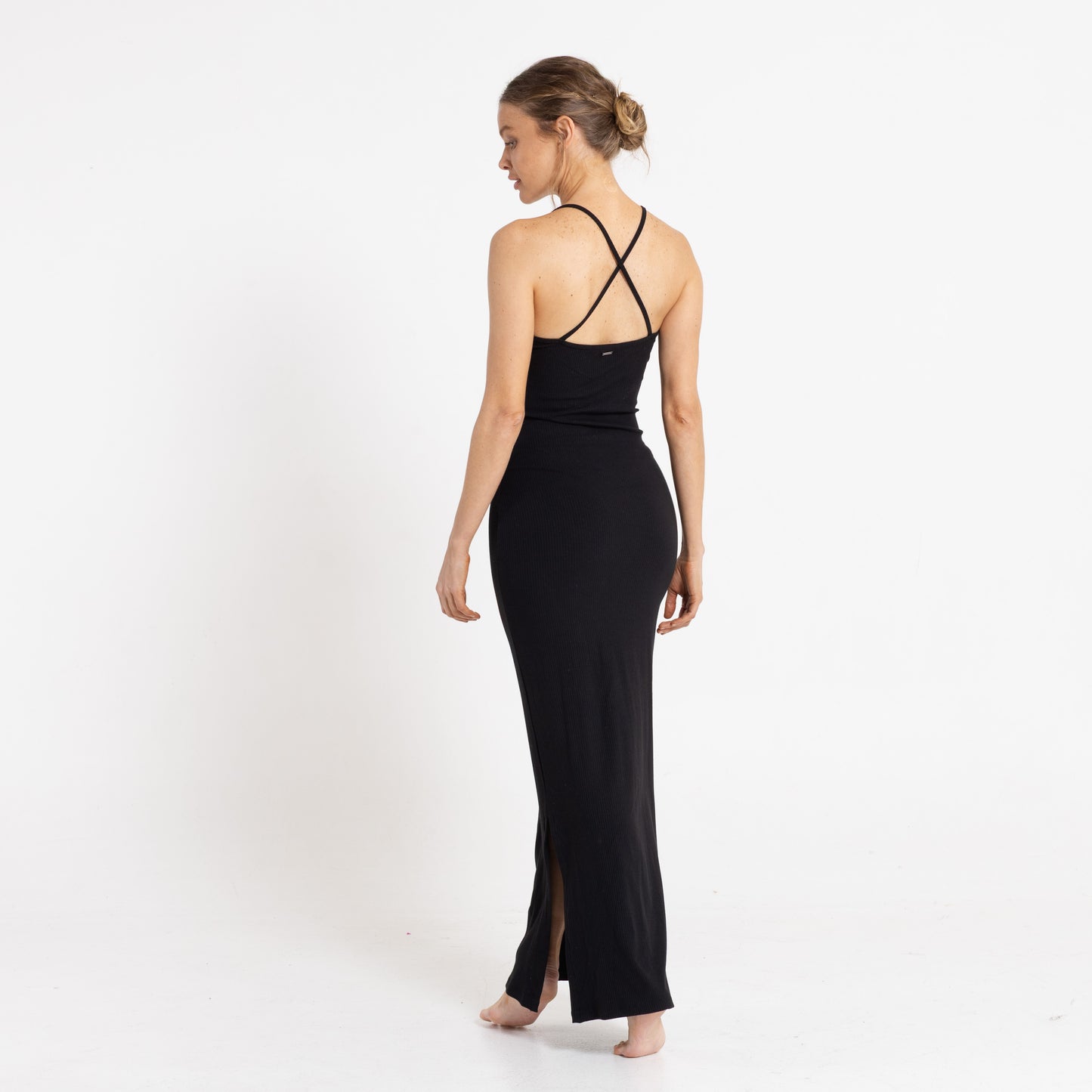 Vestido Rusty Nicky Slip Maxi Dress Ld Black