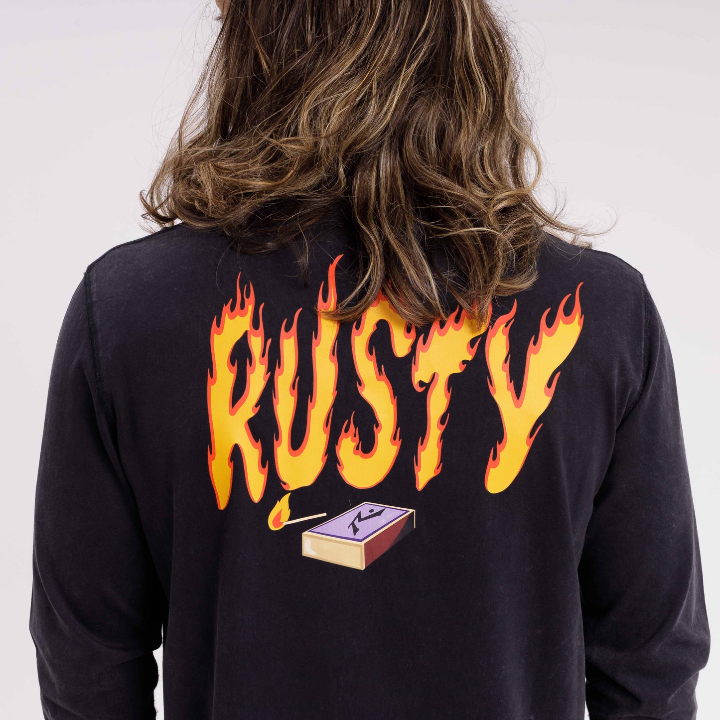 Remera Ml Rusty On Fire Ls Tee Black