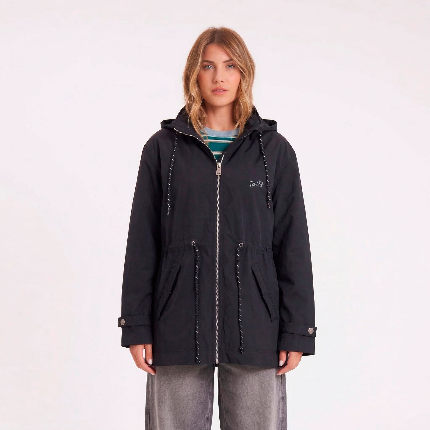 Campera Abrigo Rusty Obley Jacket Ld Black