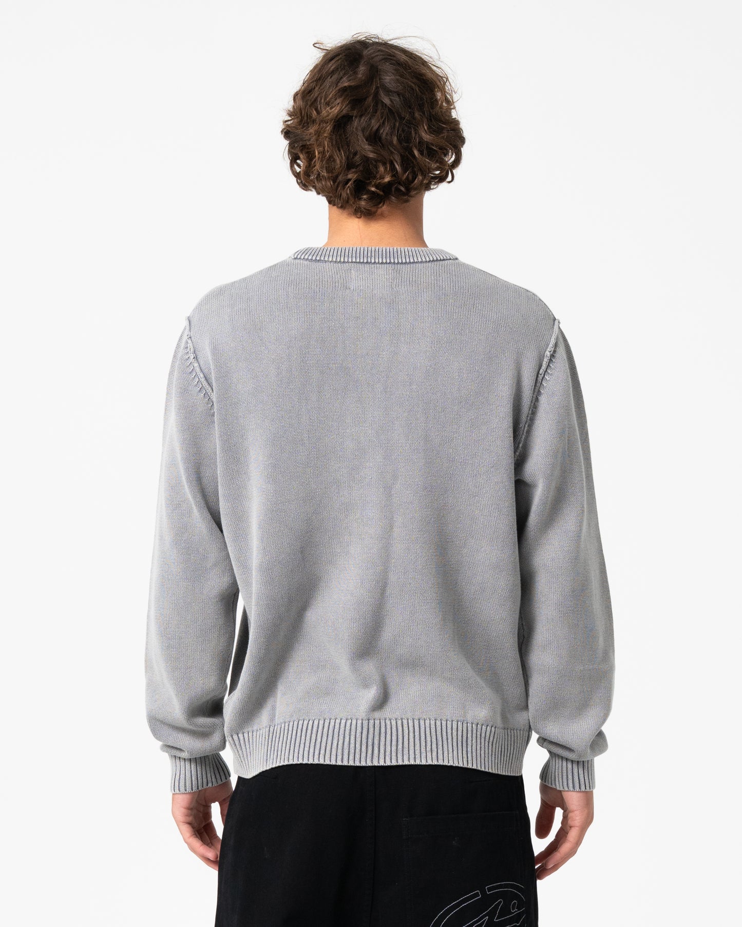 Sweater Saxon Printed Sweater Steel Blue