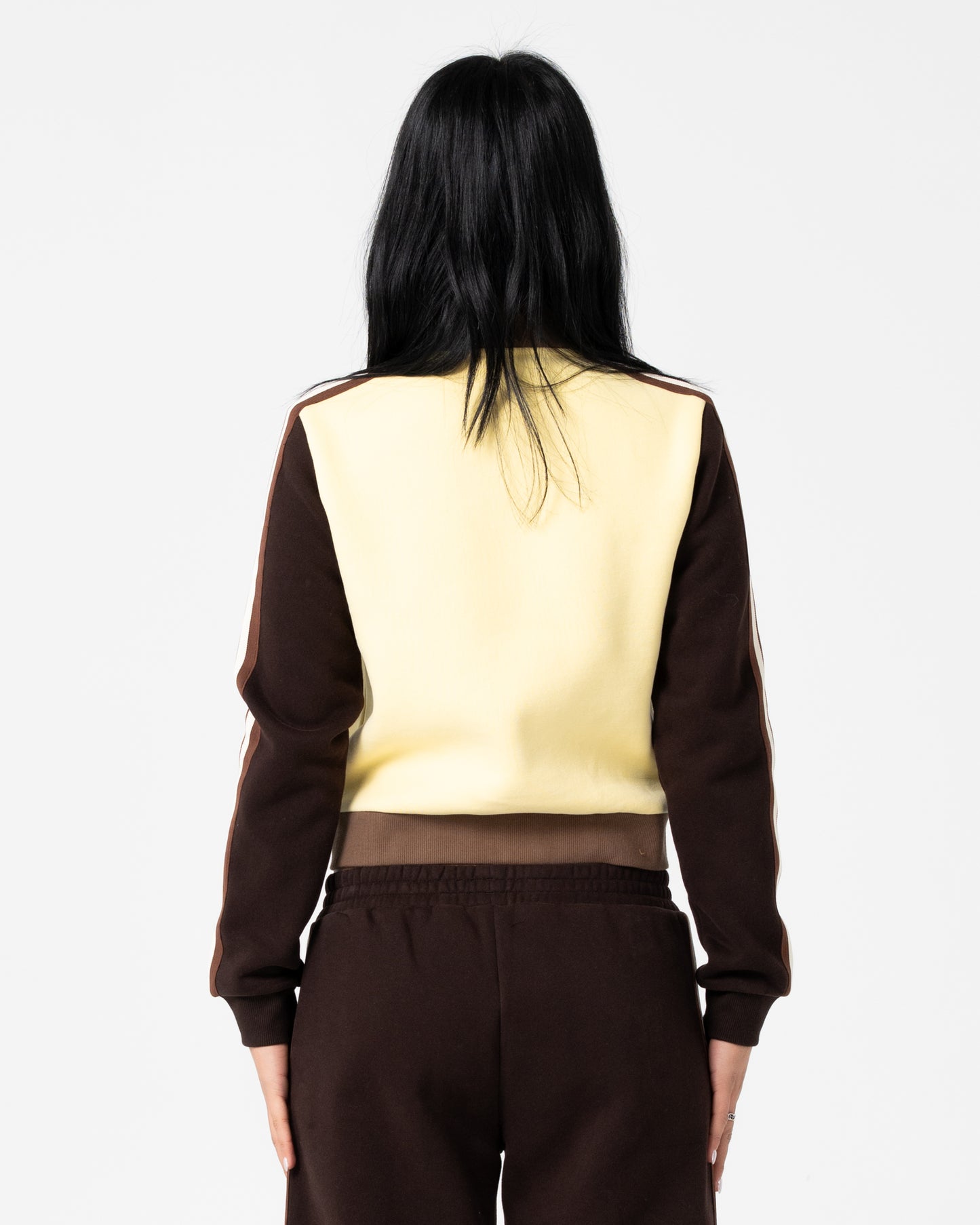 Campera Canguro Rusty Toffee Zip Through Fleece Pale Banana