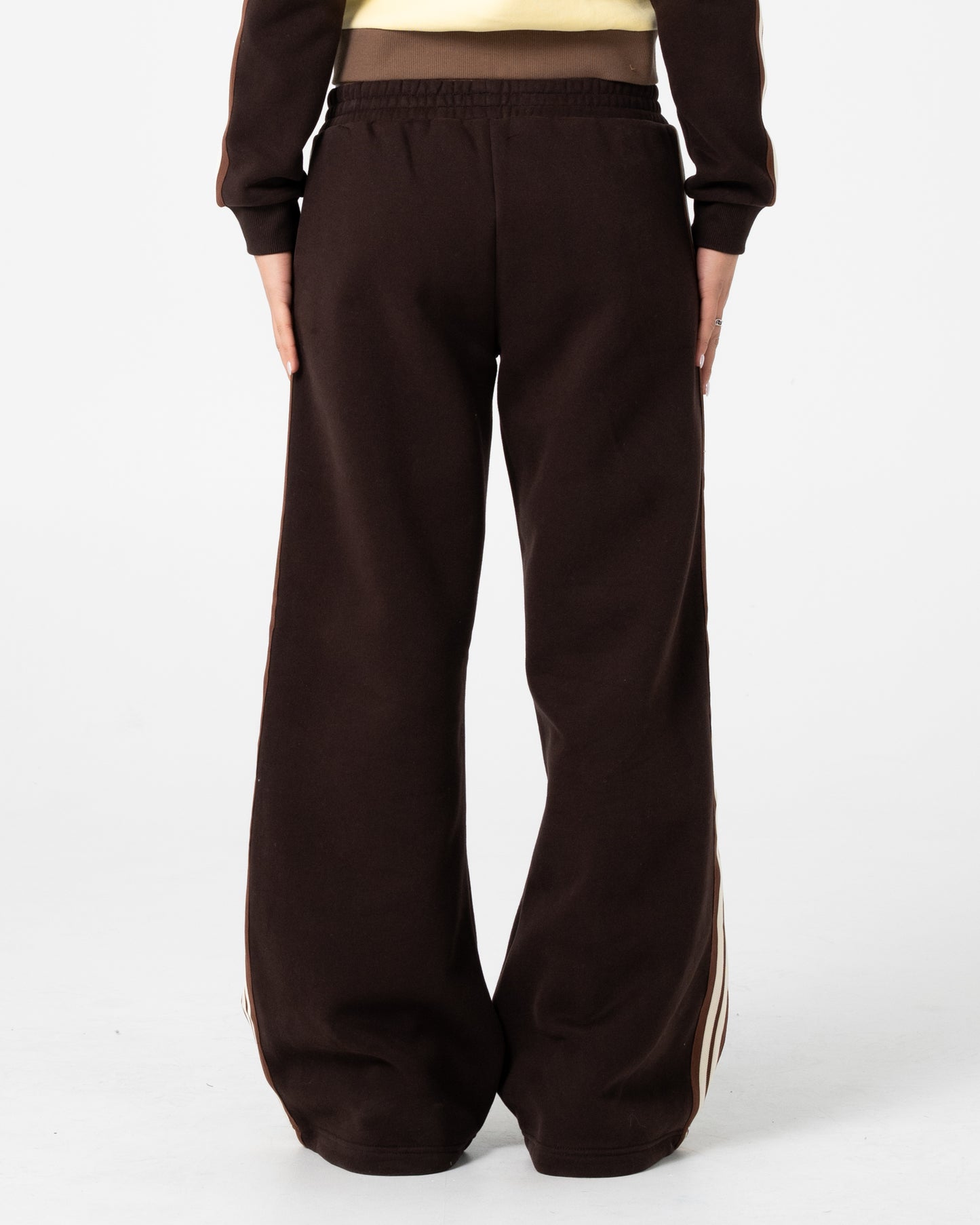 Jogging Rusty Toffee Wide Leg Fleece Pant Java