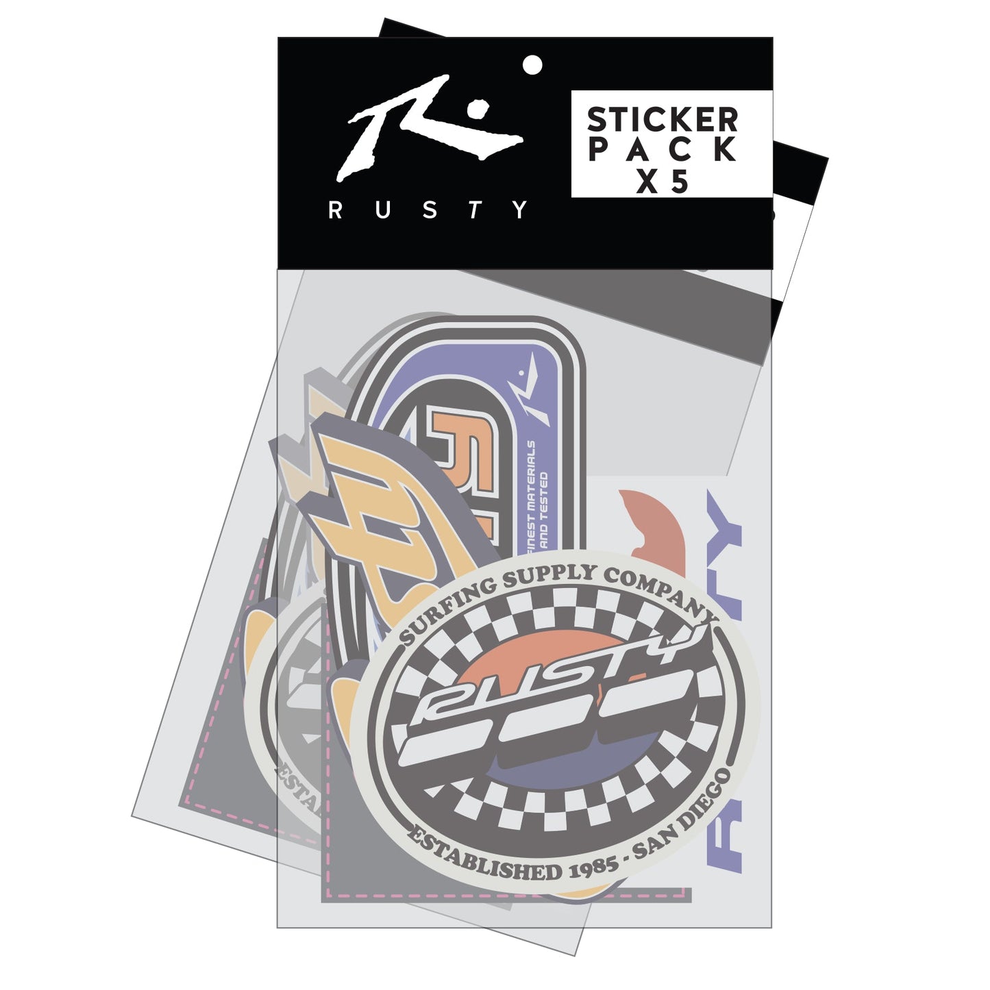 Calcos Rusty Stickers Pack X5 Surtido 9
