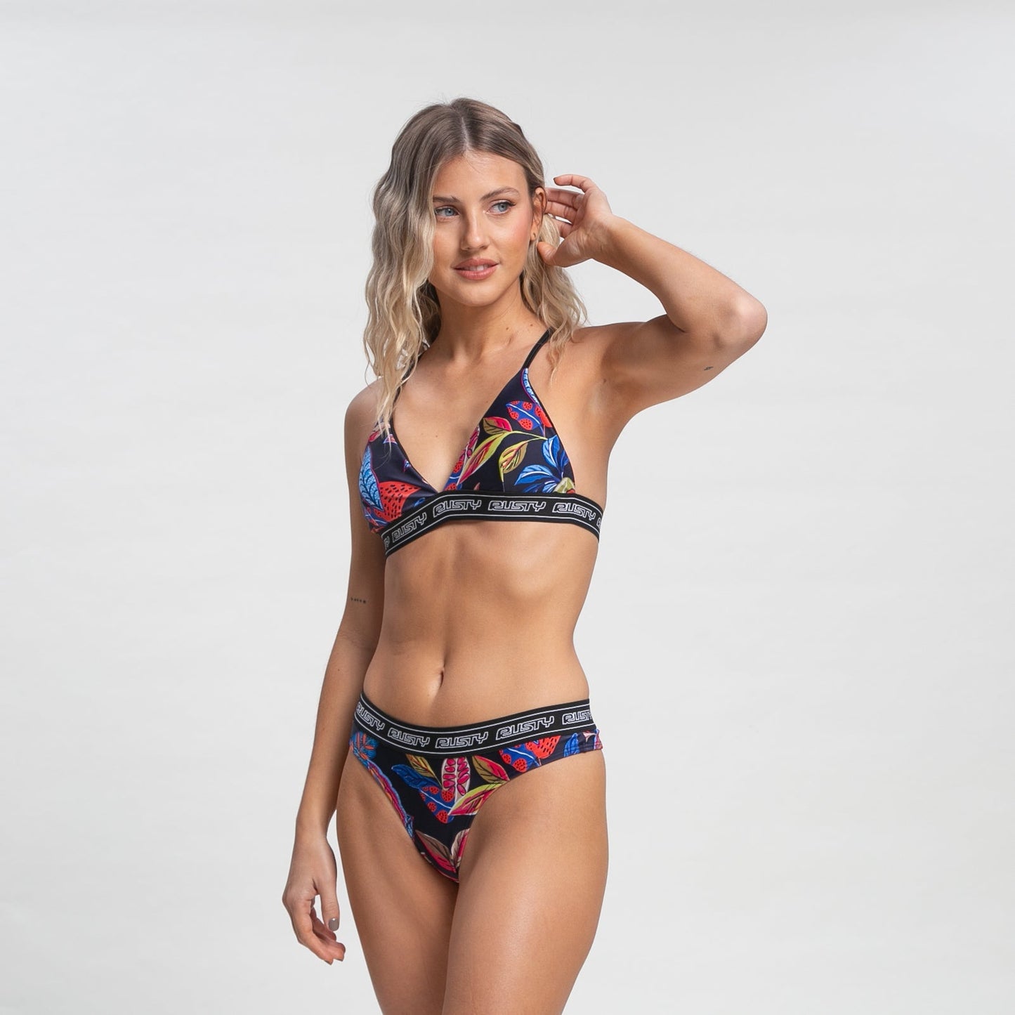Bikini Alto Rusty Palm Spring Triang Bik Top Ld Black