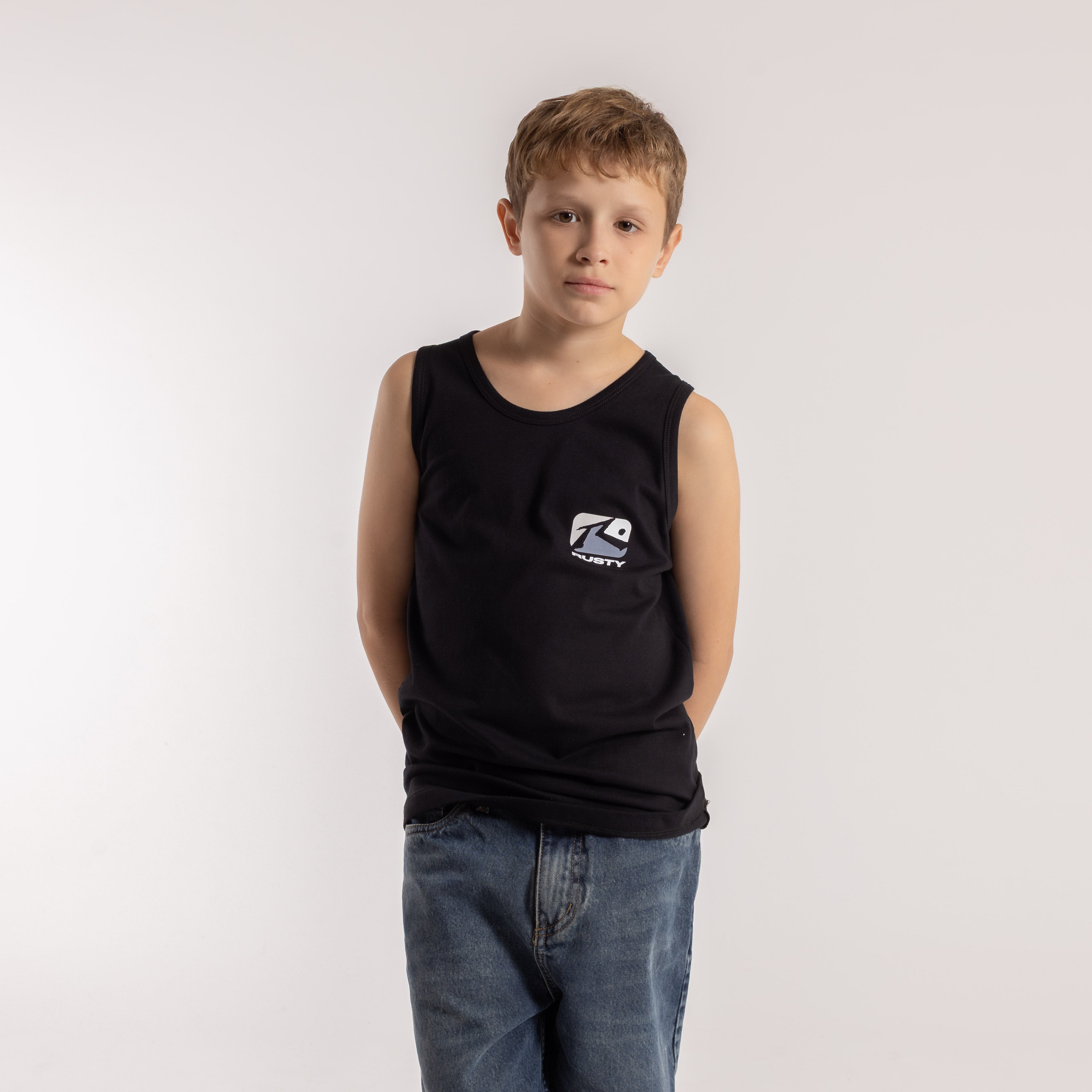 Musculosa Rusty Phenom 3 Tank Jr Black