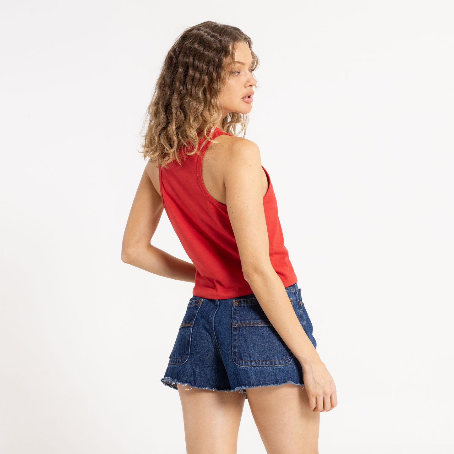 Musculosa Rusty Red Raw Archival Racer Tank Ld Salsa