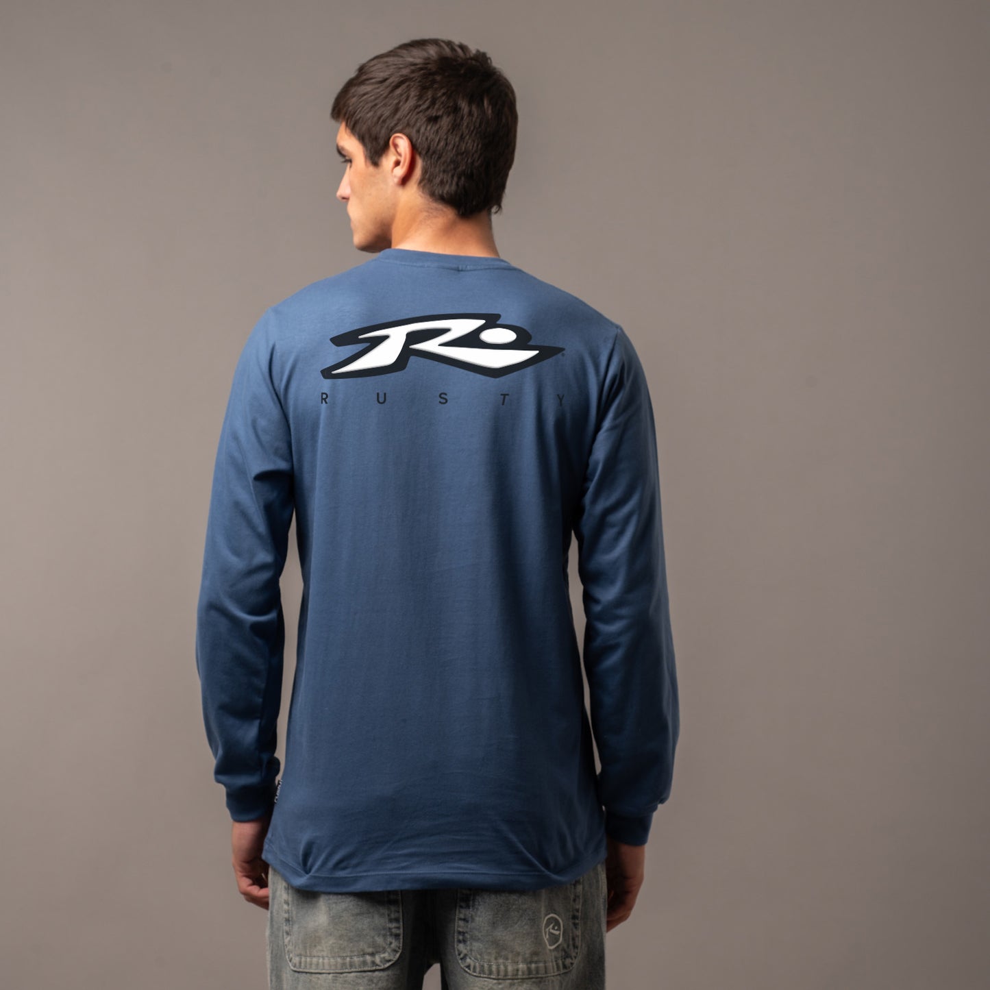 Remera Rusty Registered Ls Atlantic Blue