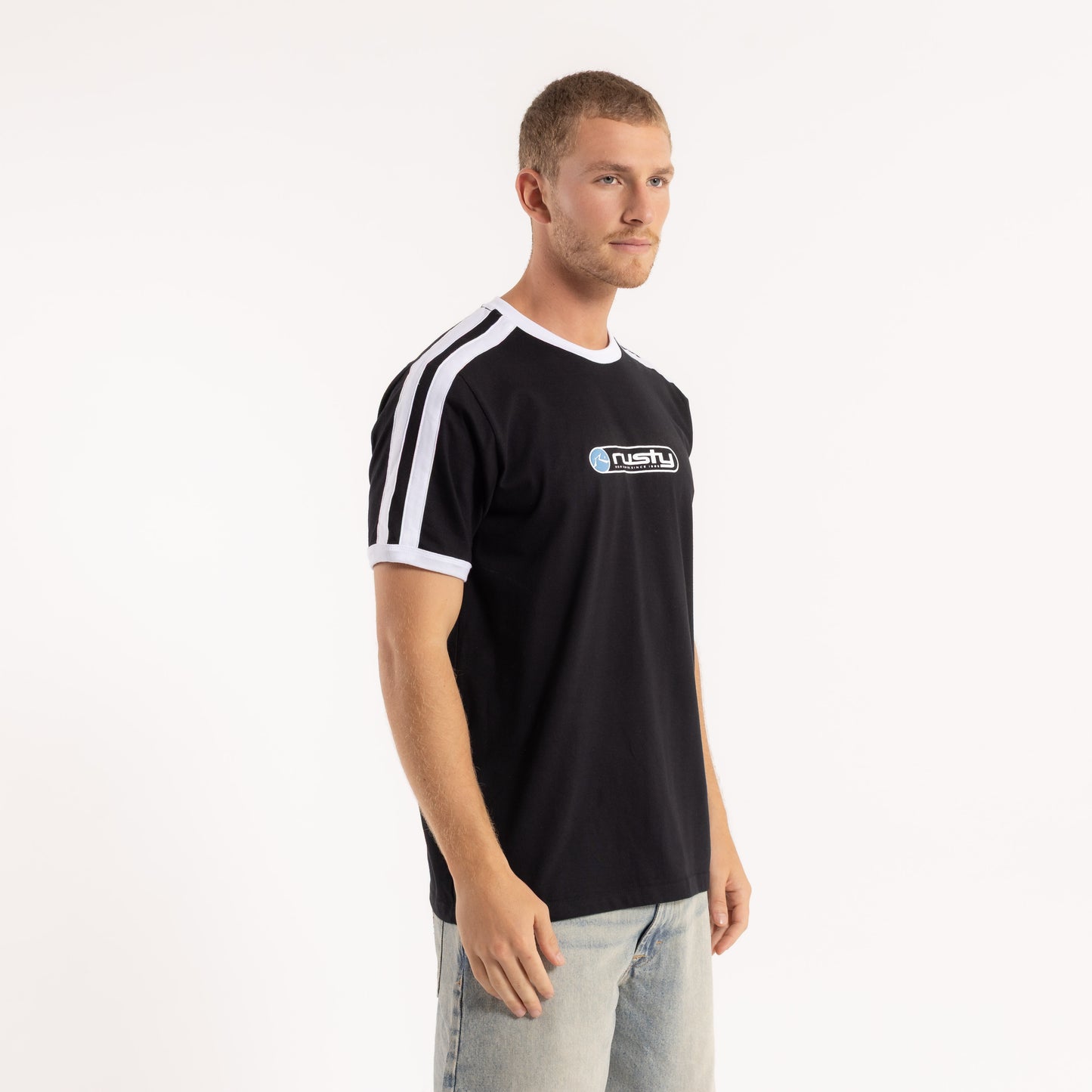 Remera Mc Rusty Poppa Tee Black/White