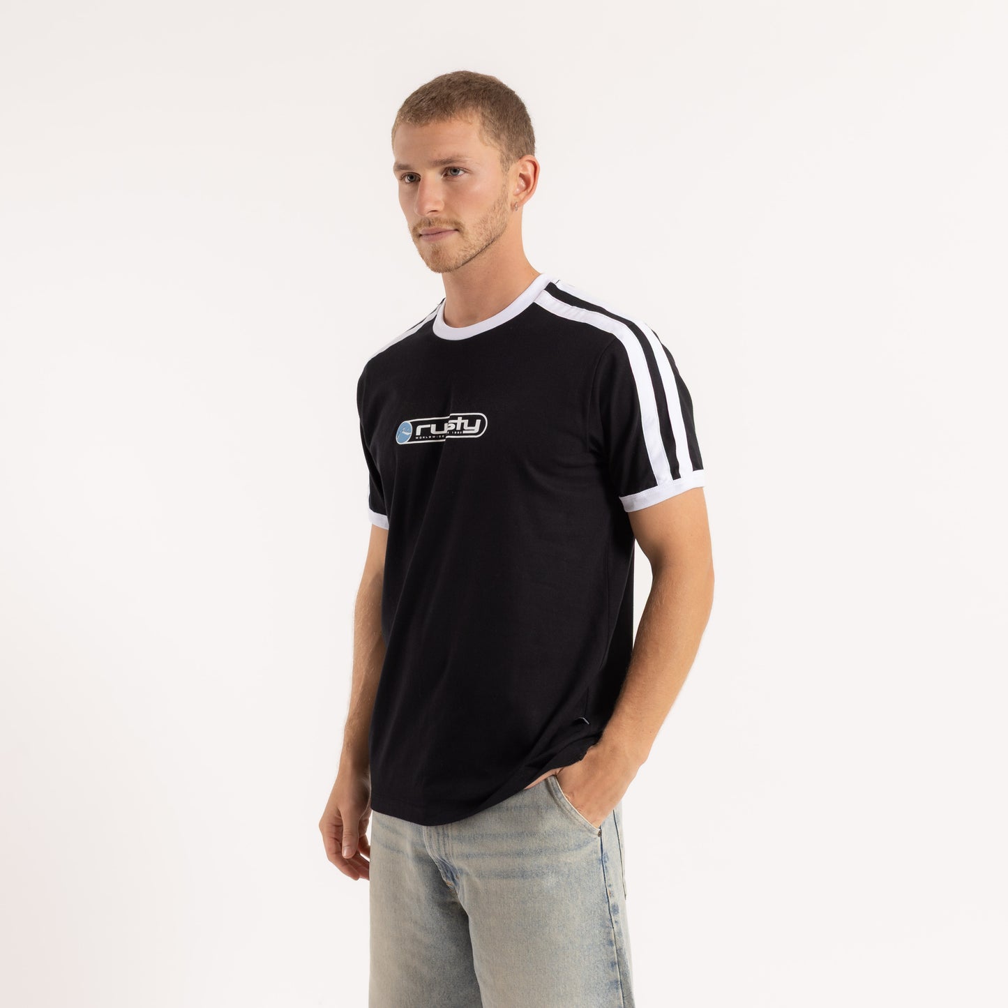 Remera Mc Rusty Poppa Tee Black/White