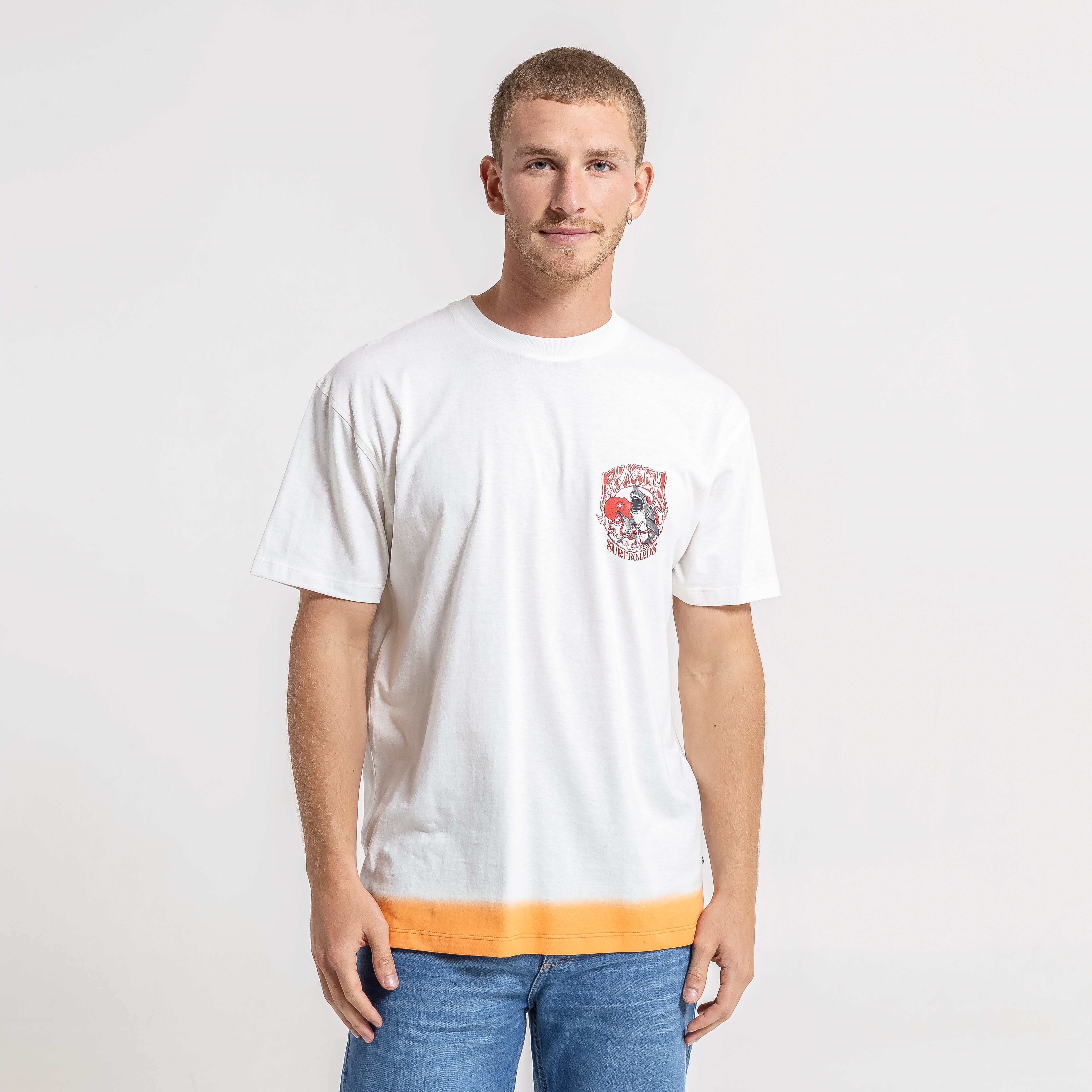 Remera Mc Rusty Sea Figth Tee Ecru