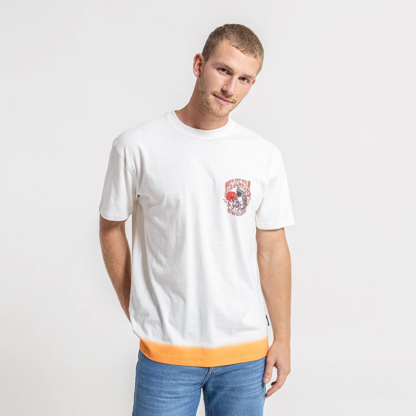 Remera Mc Rusty Sea Figth Tee Ecru