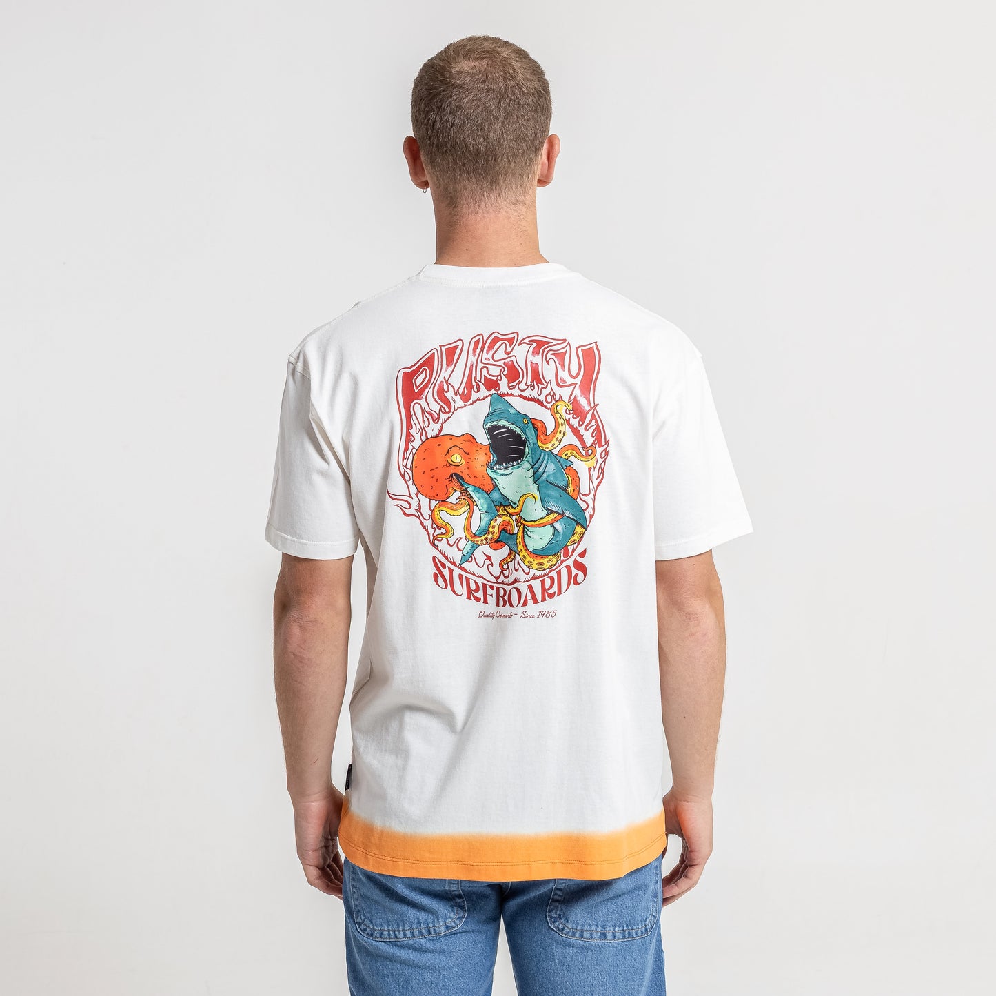 Remera Mc Rusty Sea Figth Tee Ecru