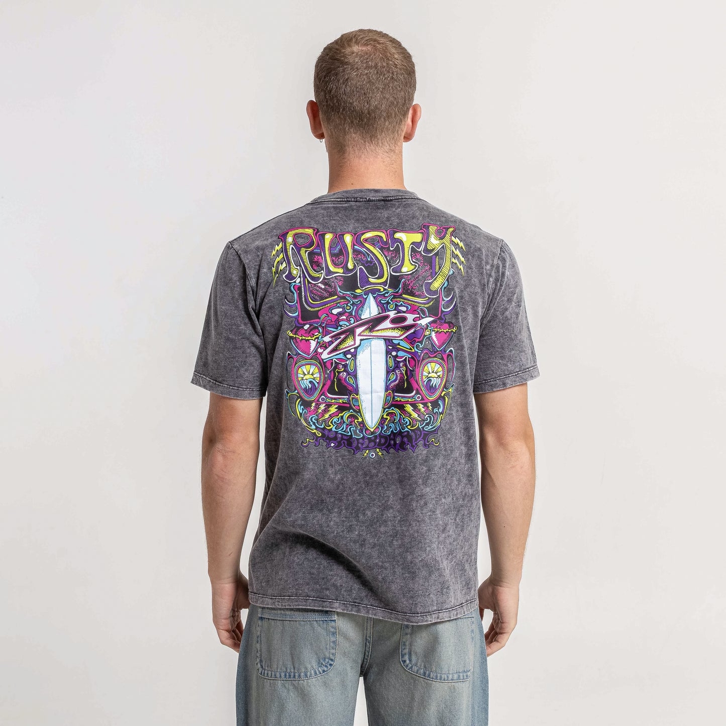 Remera Mc Rusty Surf Frames Tee Process Black