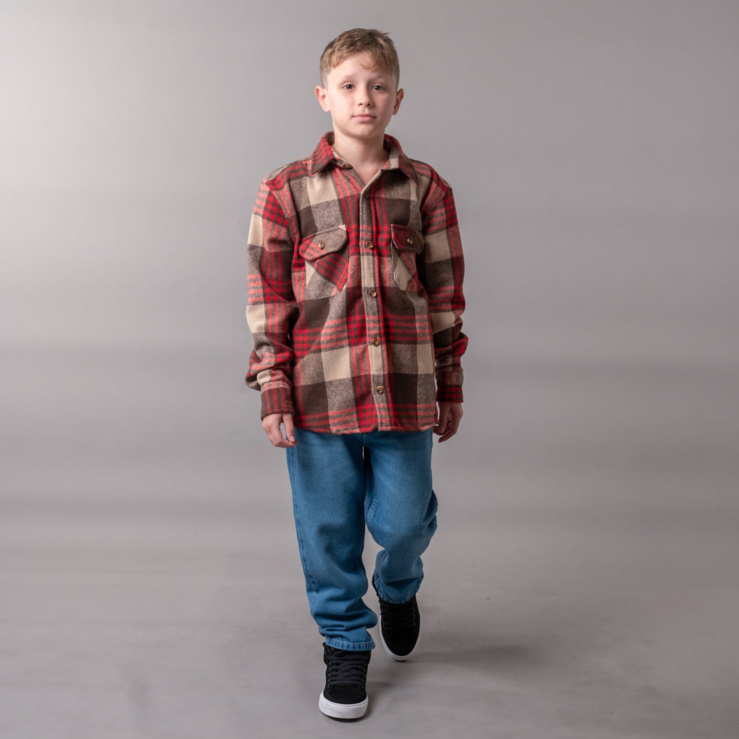 Camisa Rusty Rumbler Jr Brown/Magenta