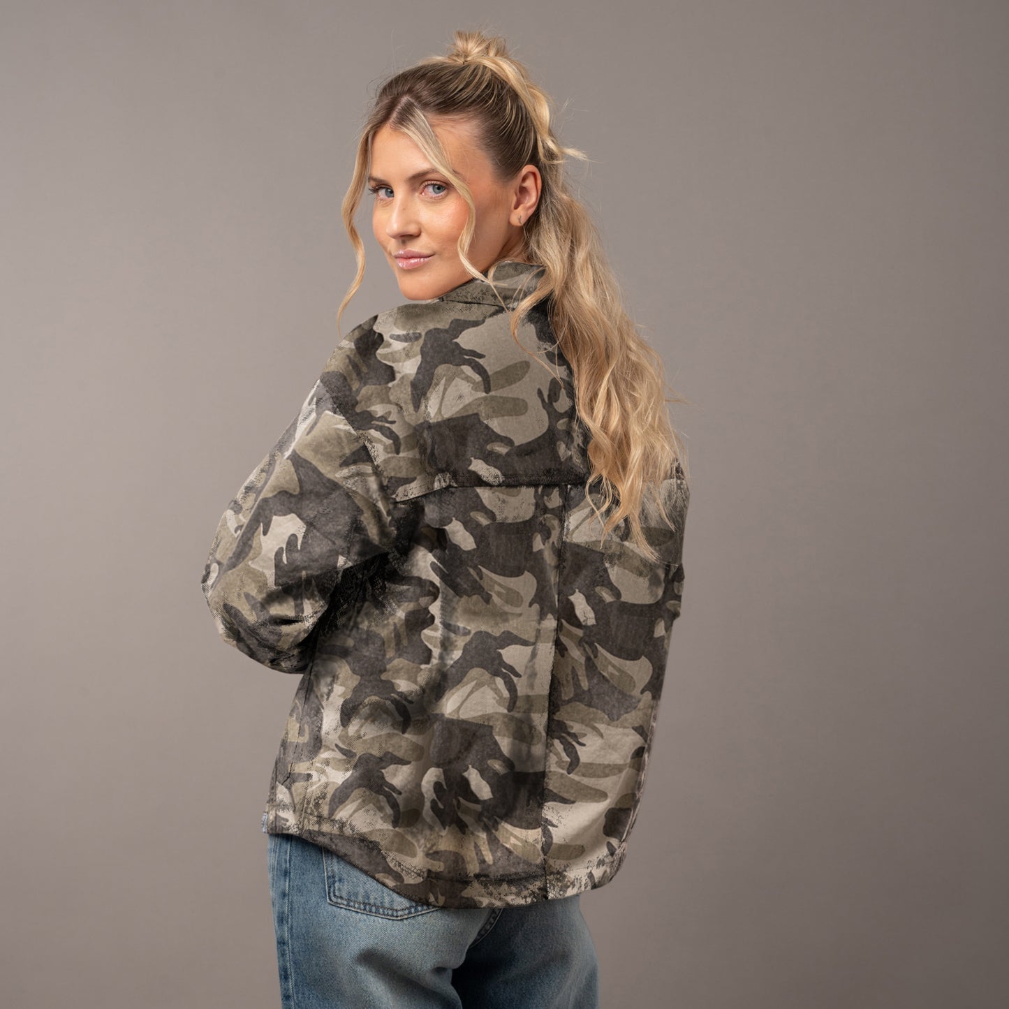 Camisa Ml Rusty Camo Mile Oversize Shirt Ld Abbey Stone