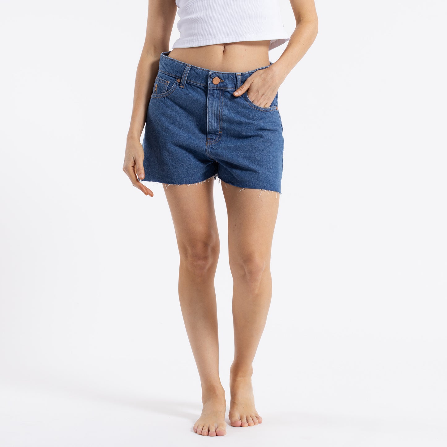 Bermuda Rusty Risquet Flare Denim Short Ld Blue