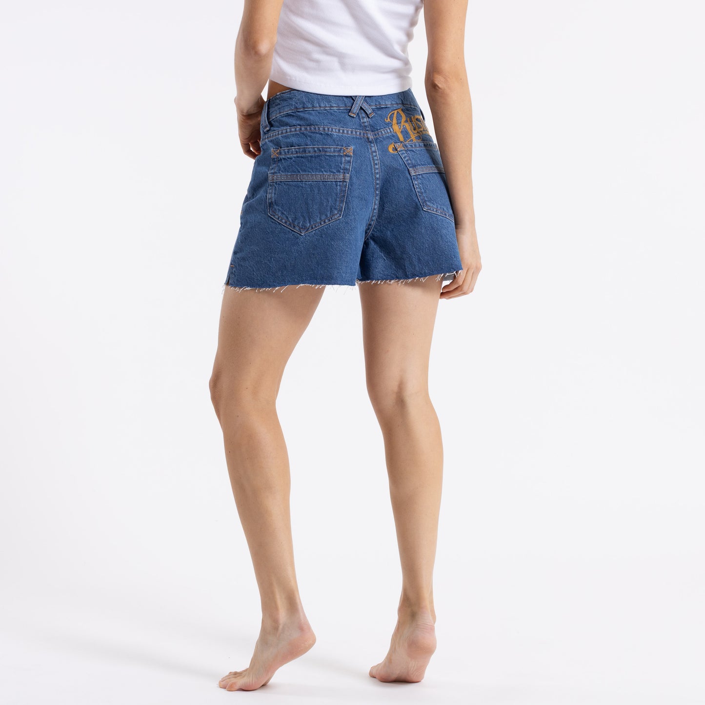 Bermuda Rusty Risquet Flare Denim Short Ld Blue