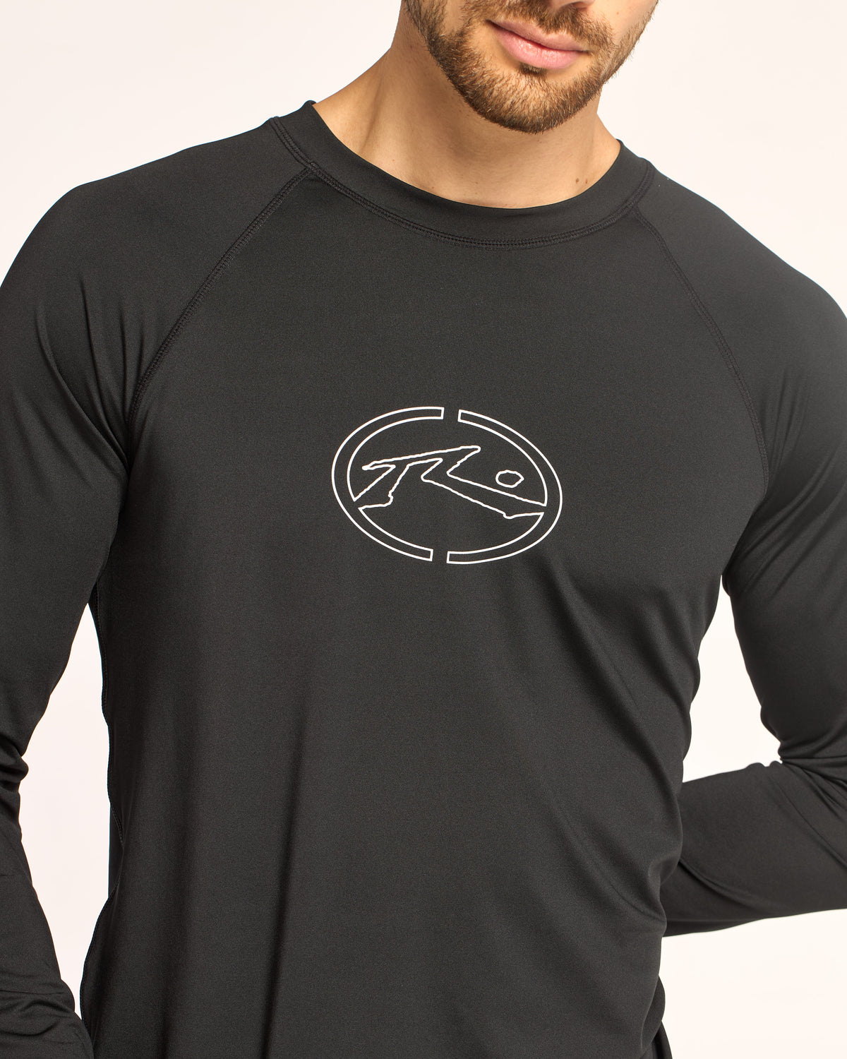 Rashie Rusty Charge Ls Tee Uv50 Black
