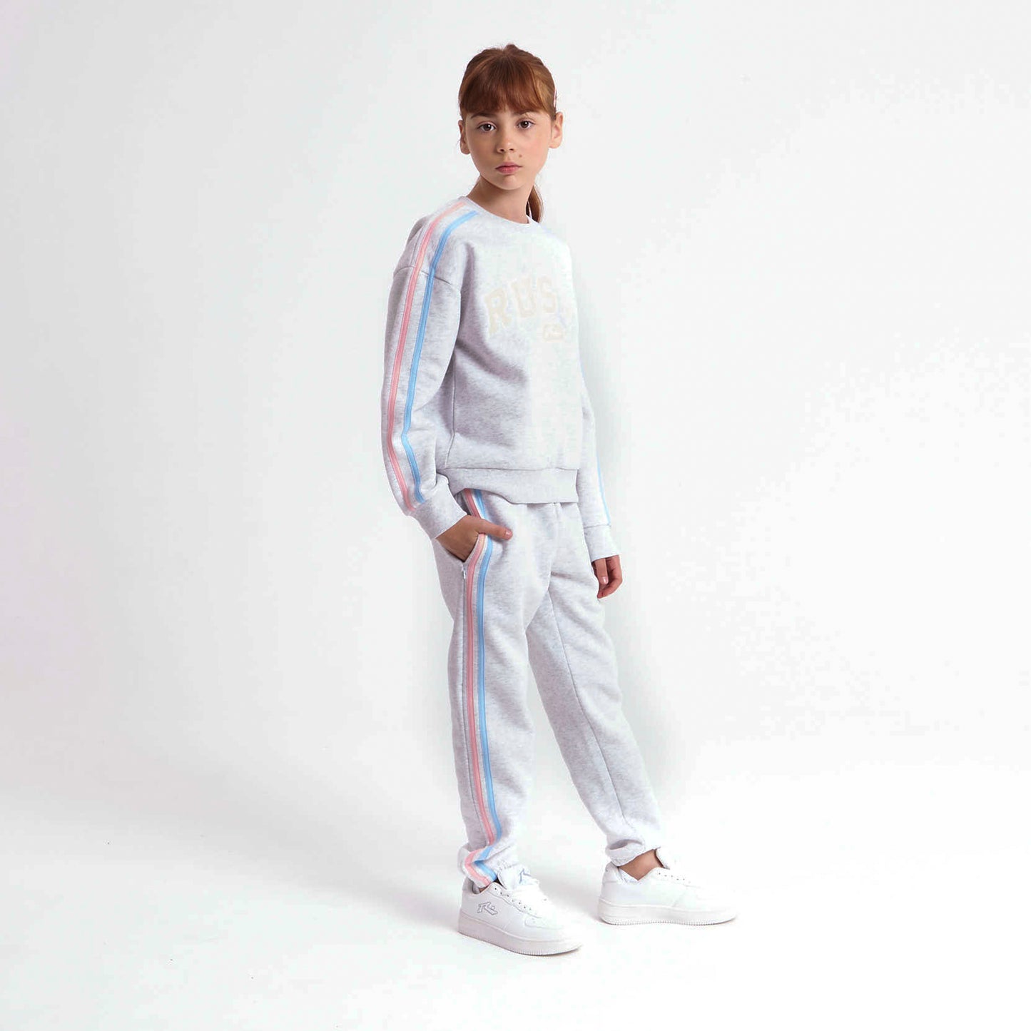 Jogging Rusty Girls Team Varsity Cuff Jogger Ecru Marle
