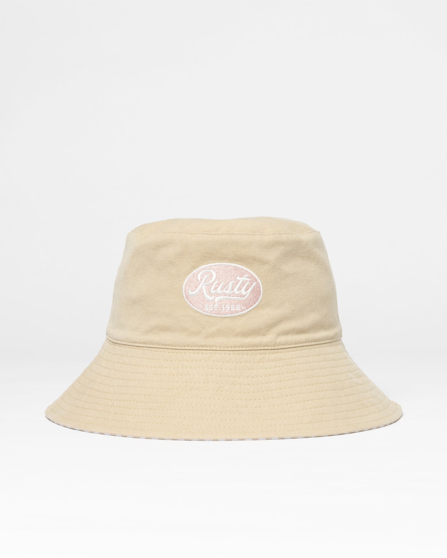 Piluso Rusty Vacay Time Reversible Bucket Hat* Ceramic White