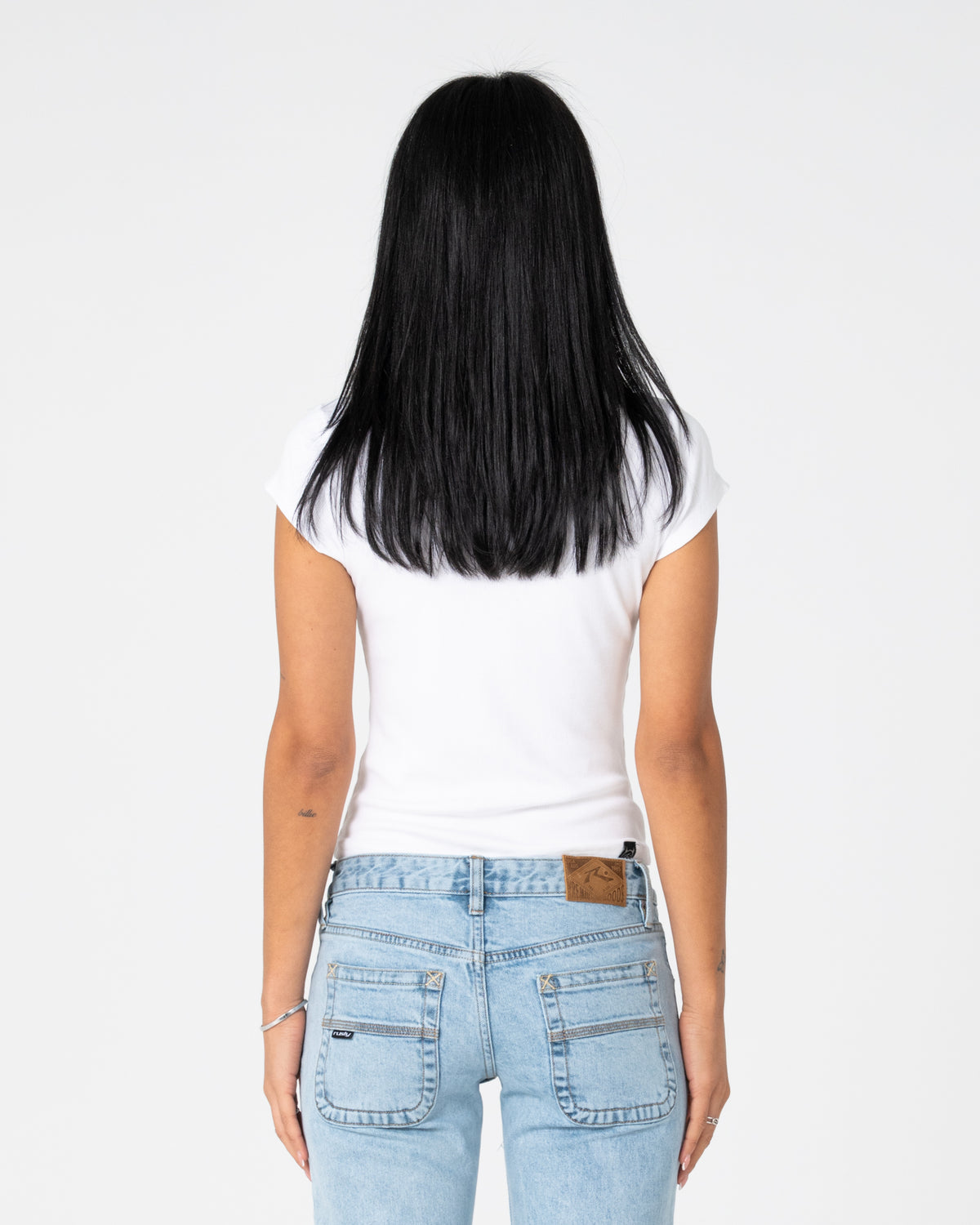 Fashion Top Rusty Im Hooked Cap Sleeve Fashion Top Ld White