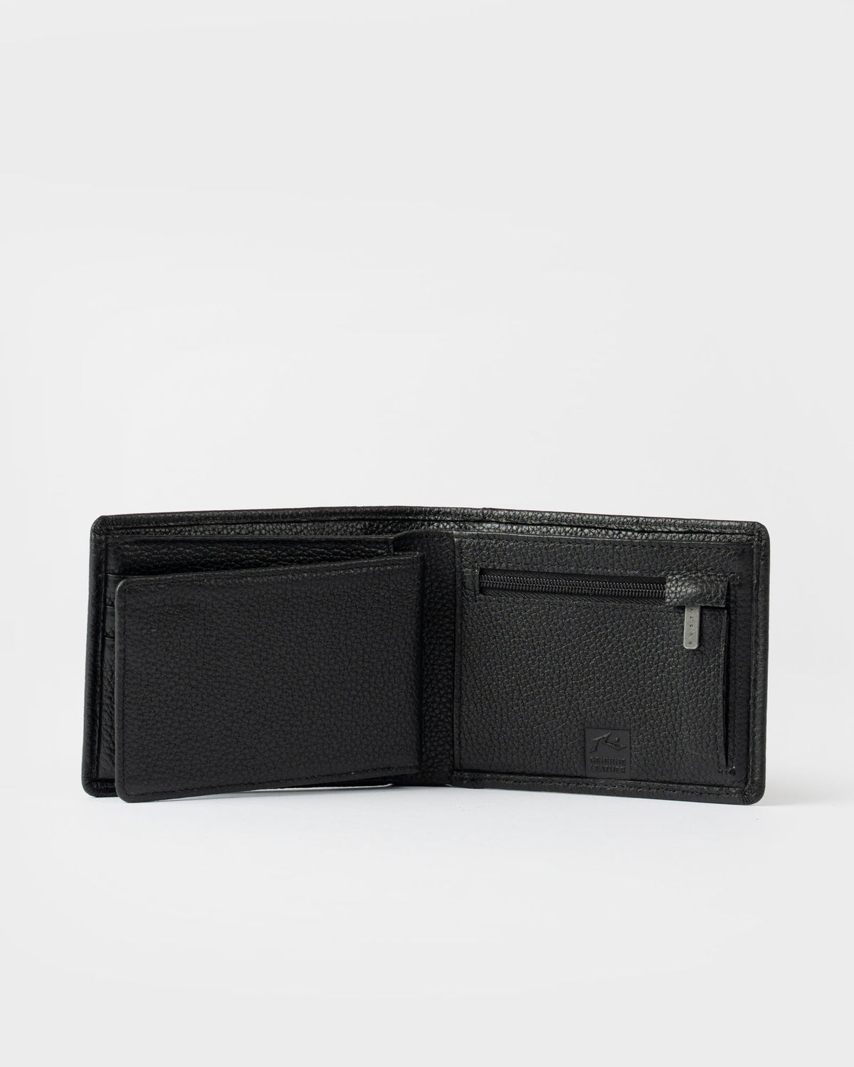 Billetera Rusty High River 3 Leather Wallet Black
