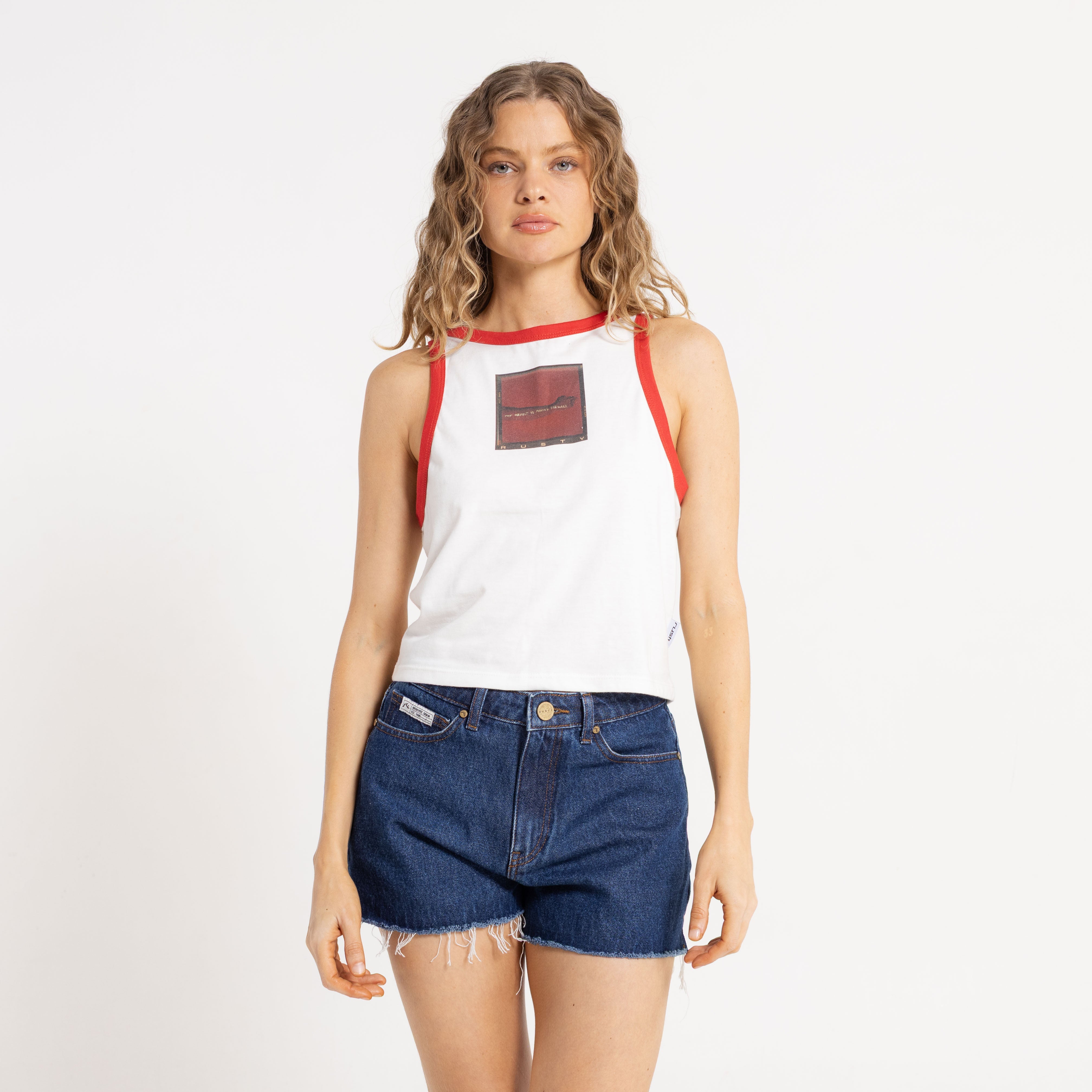 Musculosa Rusty Shoot It Tank Ld Snow White