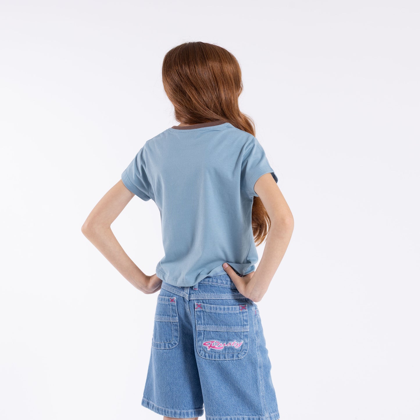 Remera Mc Rusty Snapper Contrast Ringer Tee Girls Kentucky Blue