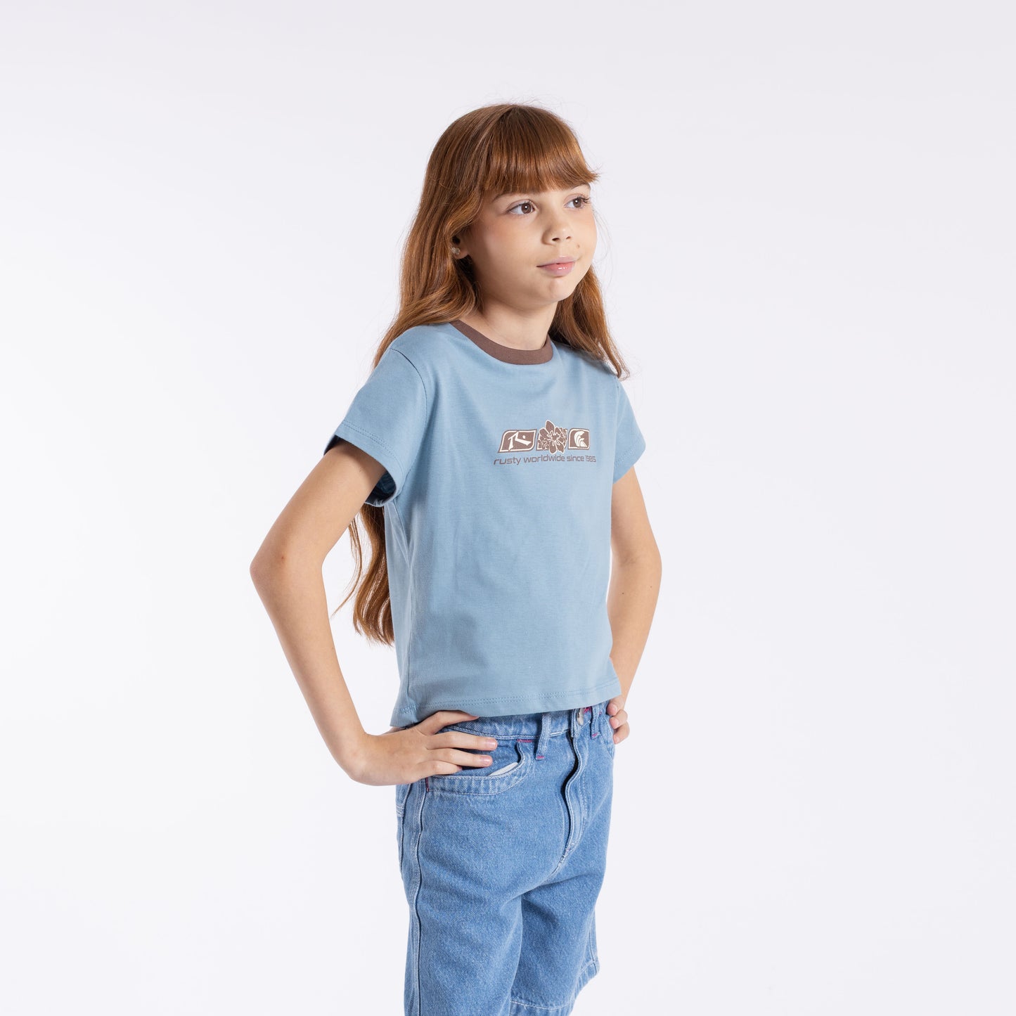 Remera Mc Rusty Snapper Contrast Ringer Tee Girls Kentucky Blue