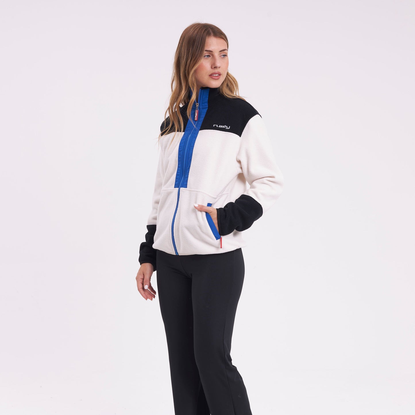 Campera Abrigo Rusty Snooze Polar Fleece Jacket Ld Snow White
