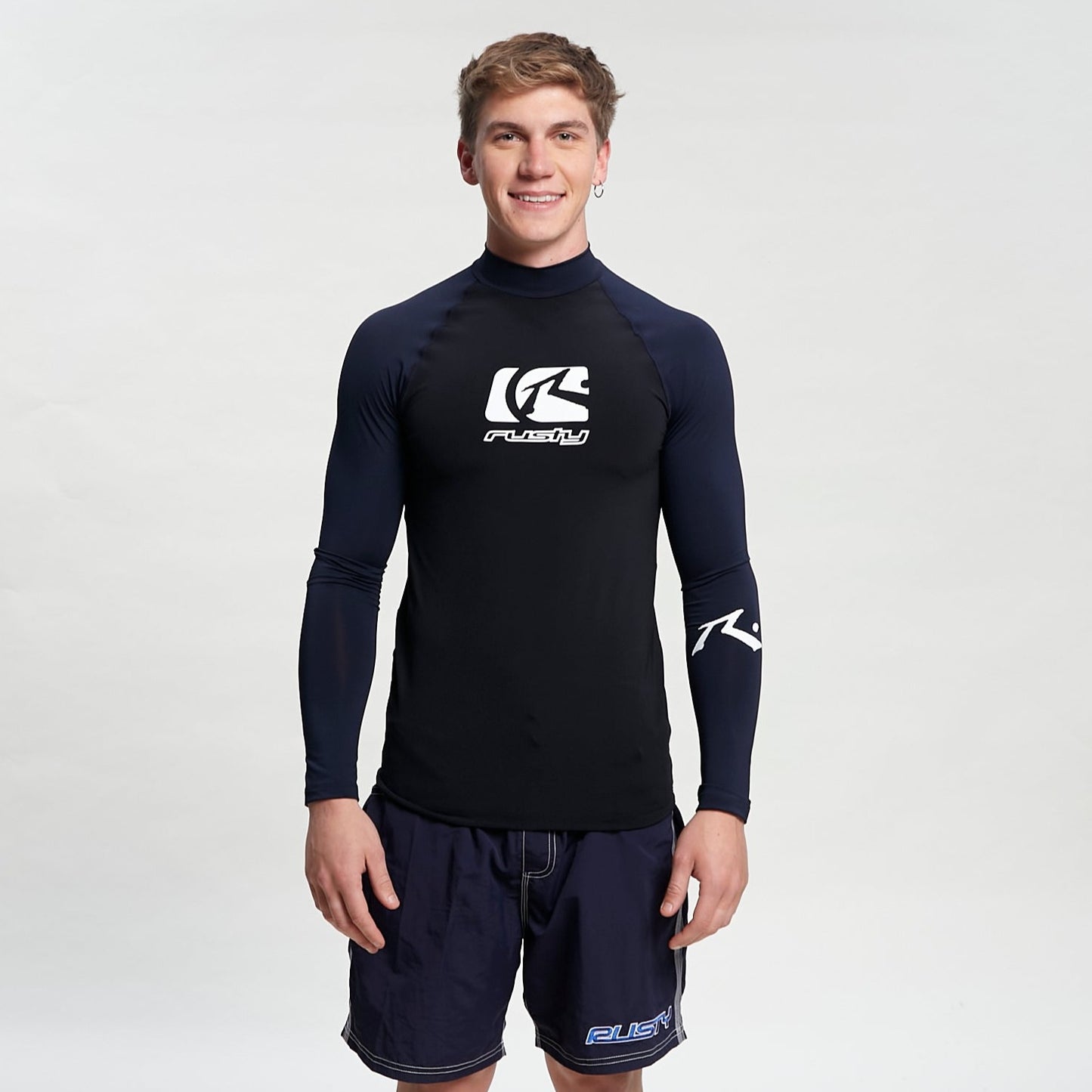 Rashie Rusty Still Surfing Surf Top Rashie Black