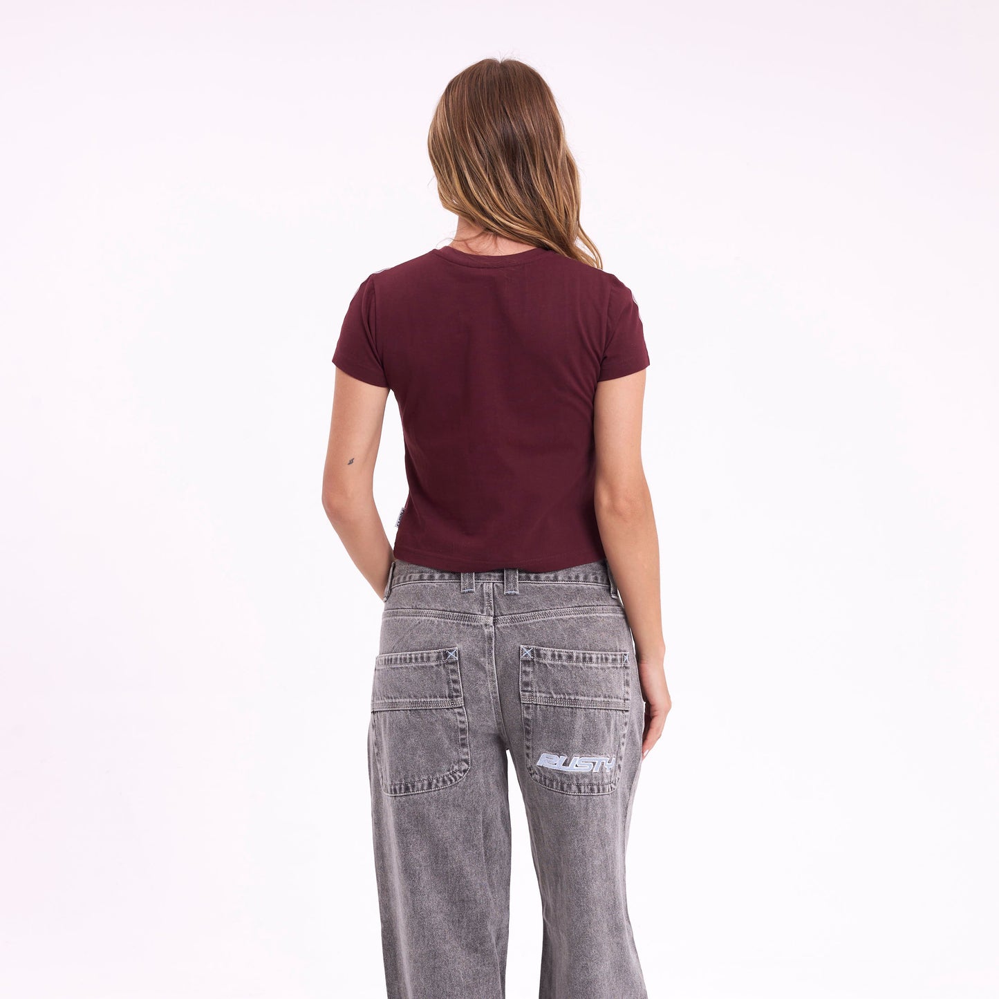 Remera Mc Rusty Stitched Up Relaxed Mini Tee Ld Burgundy