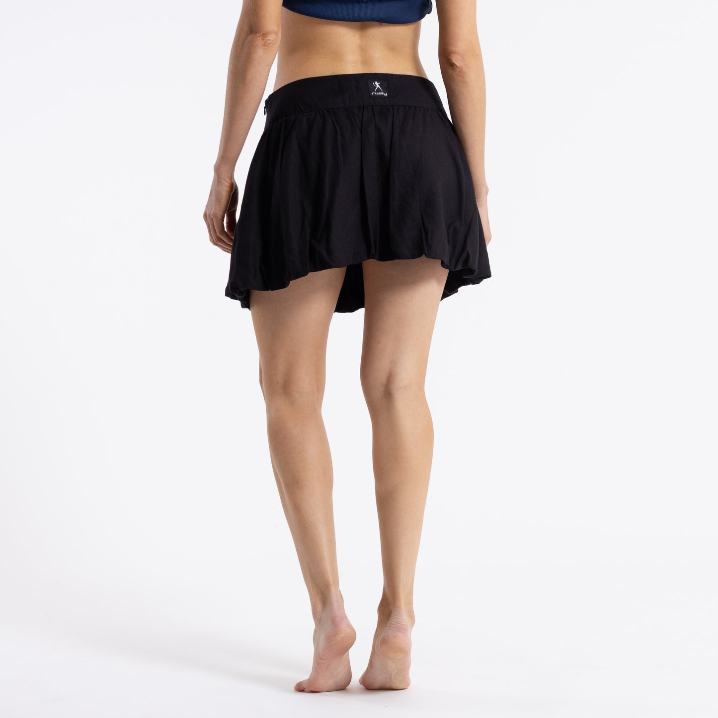 Pollera Rusty Summer Court Low Rise Bubble Skirt Ld Black