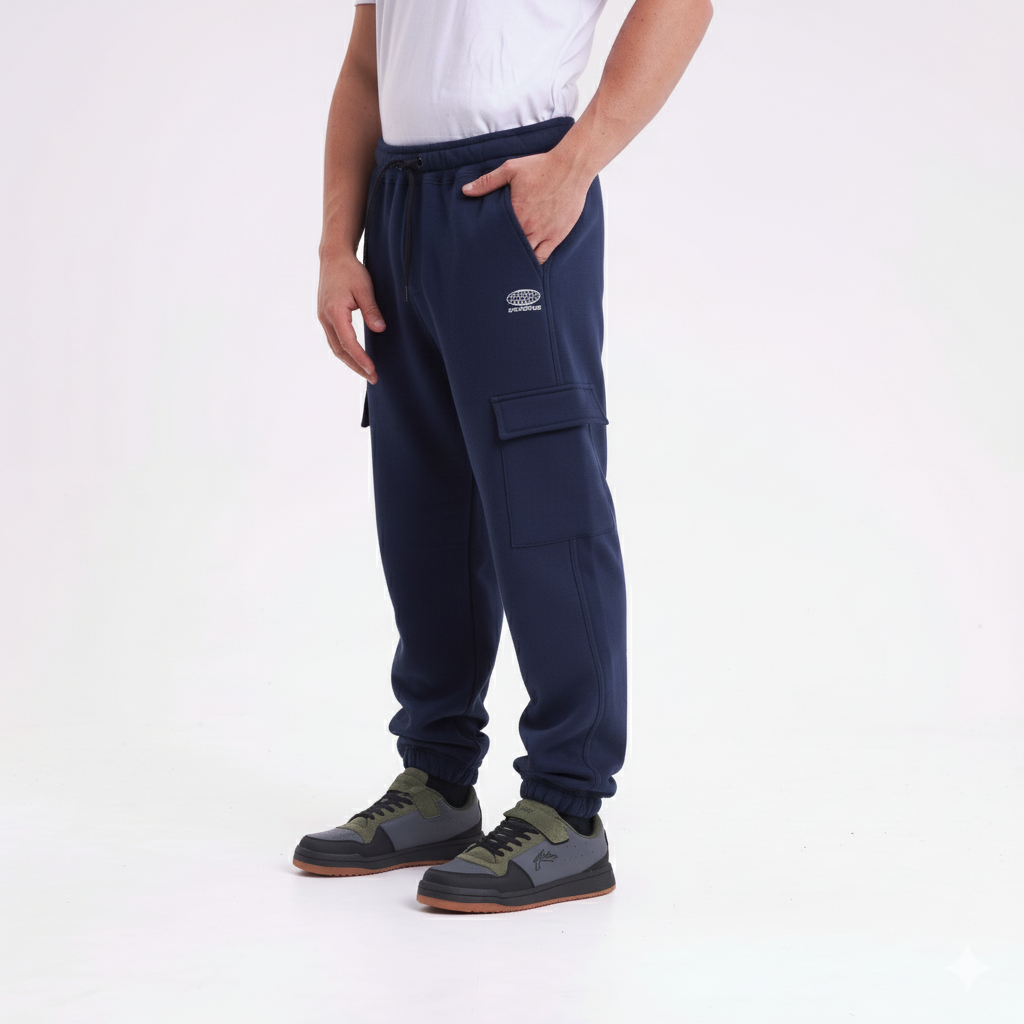 Jogging Rusty Trail Cargo Trackpant Jr Navy Blue