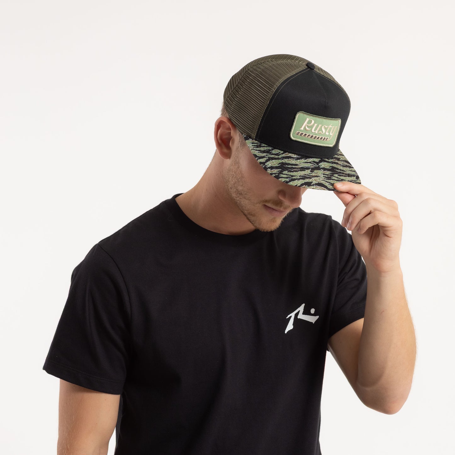 Gorra Rusty Tulsa Trucker Cap Black Camo