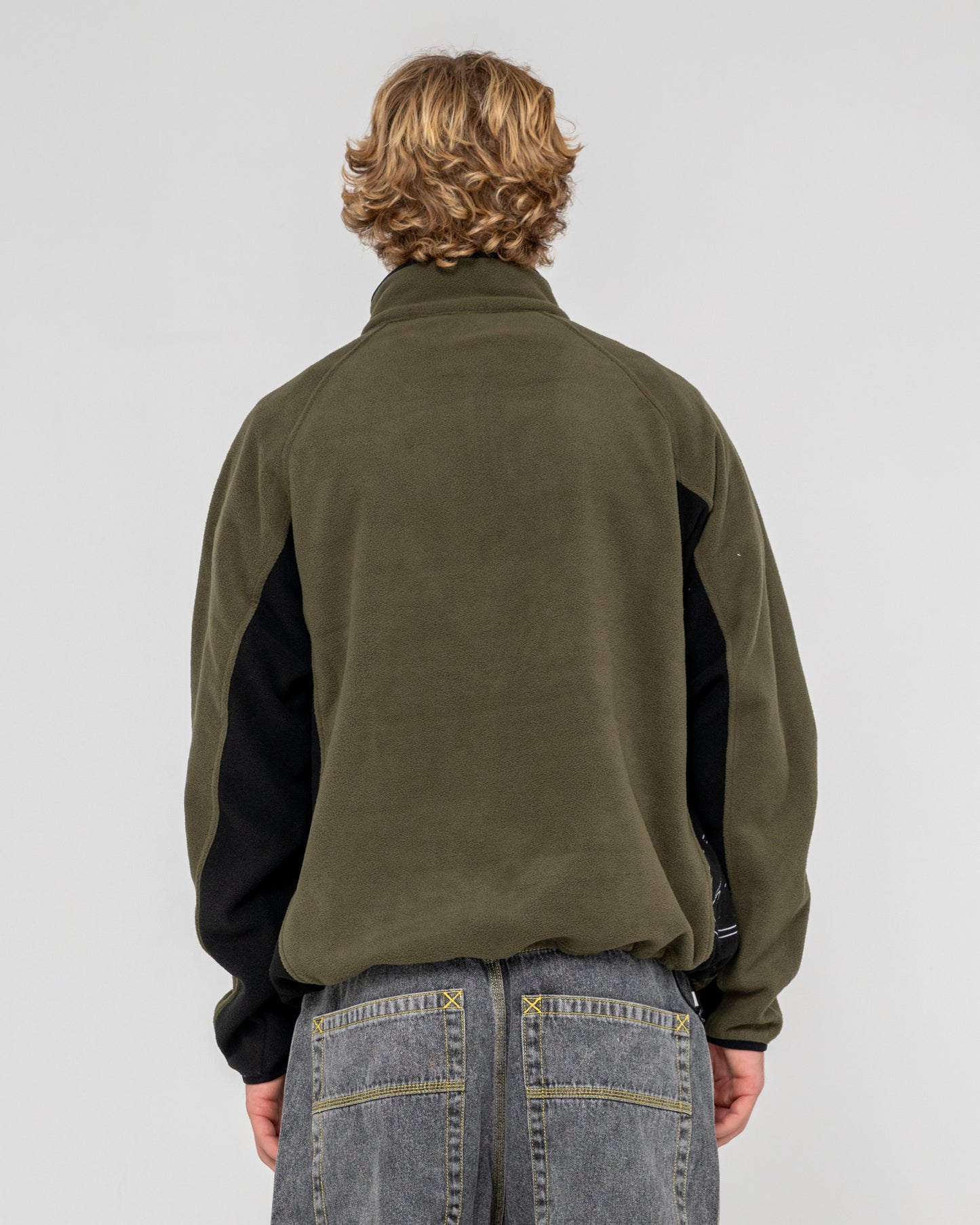 Buzo Rusty Blizzard Quarter Zip Polar Fleece Army Green